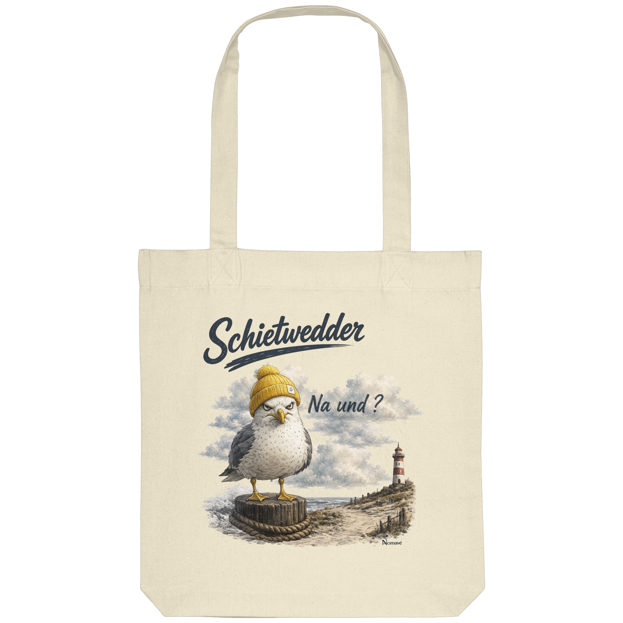Alpha Möwe – Schietwedder? Na und! - Organic Tote-Bag