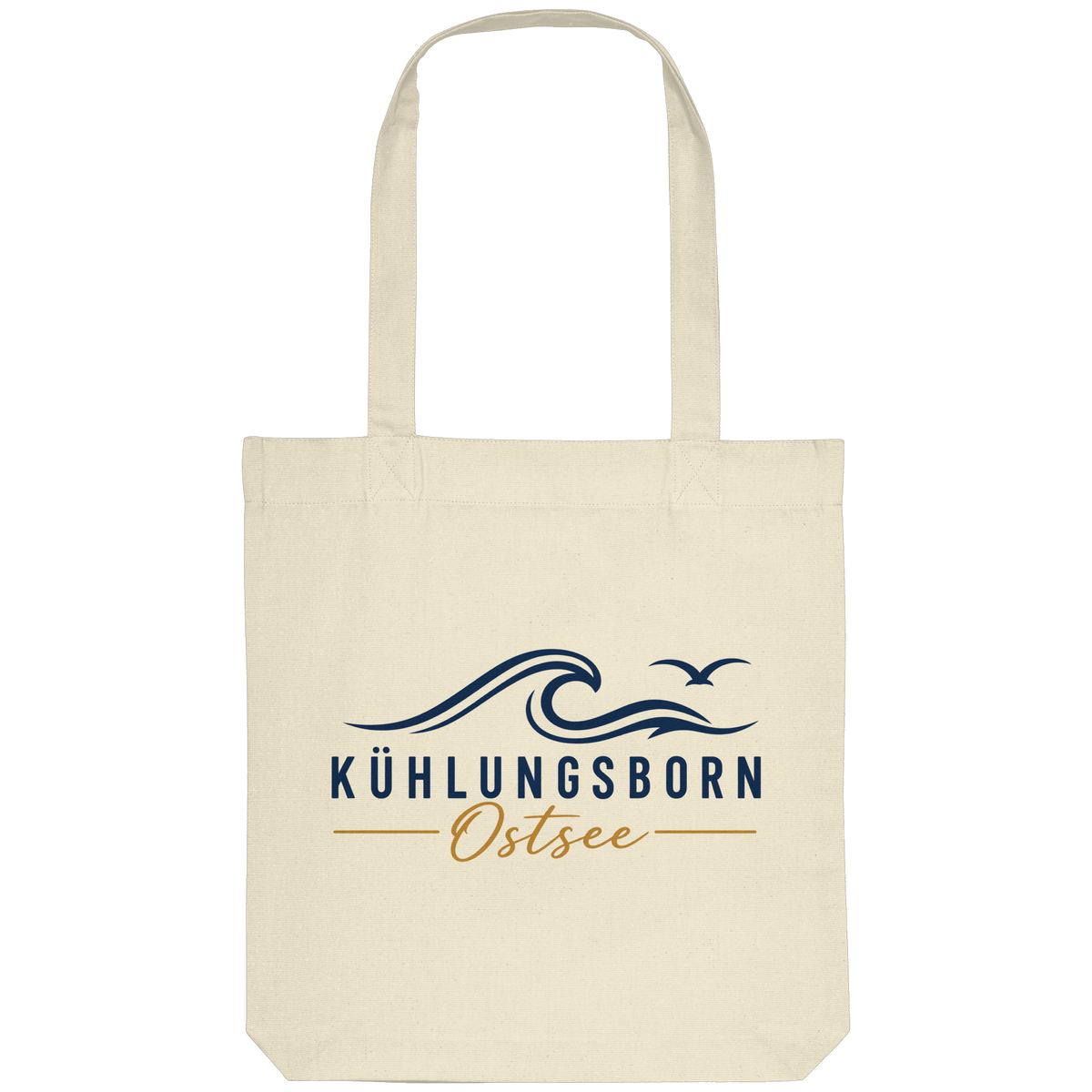 Kühlungsborn Baltic Waves Canvas-Tote-Bag Light Edition in Natural – originales Shirtigo-Produktmockup