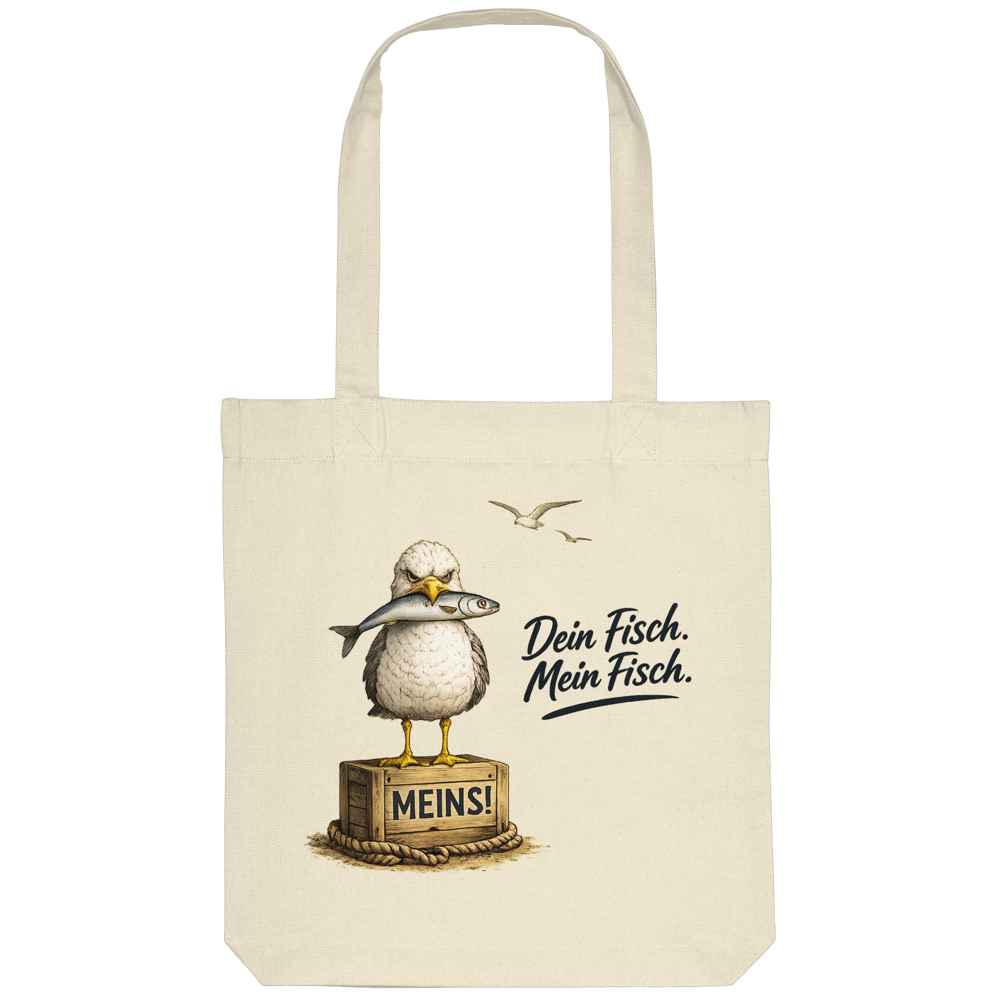 Alpha - Möwe mit Meinung – Dein Fisch. Mein Fisch. | - Organic Tote-Bag