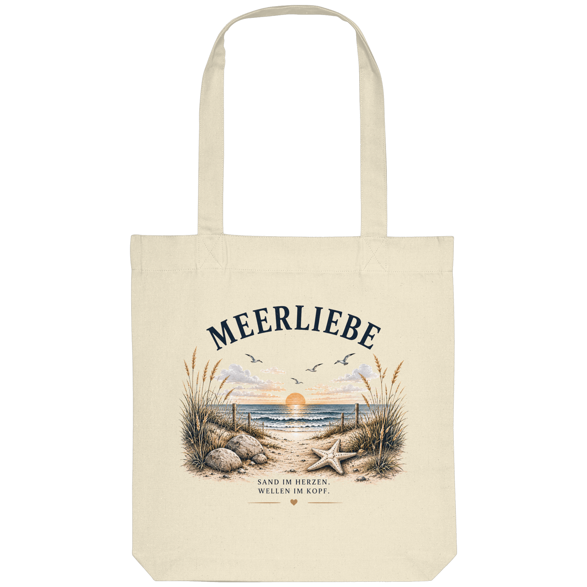 Meerliebe Stofftasche – Küstengefühl Sea & Soul – Nachhaltige Einkaufstasche