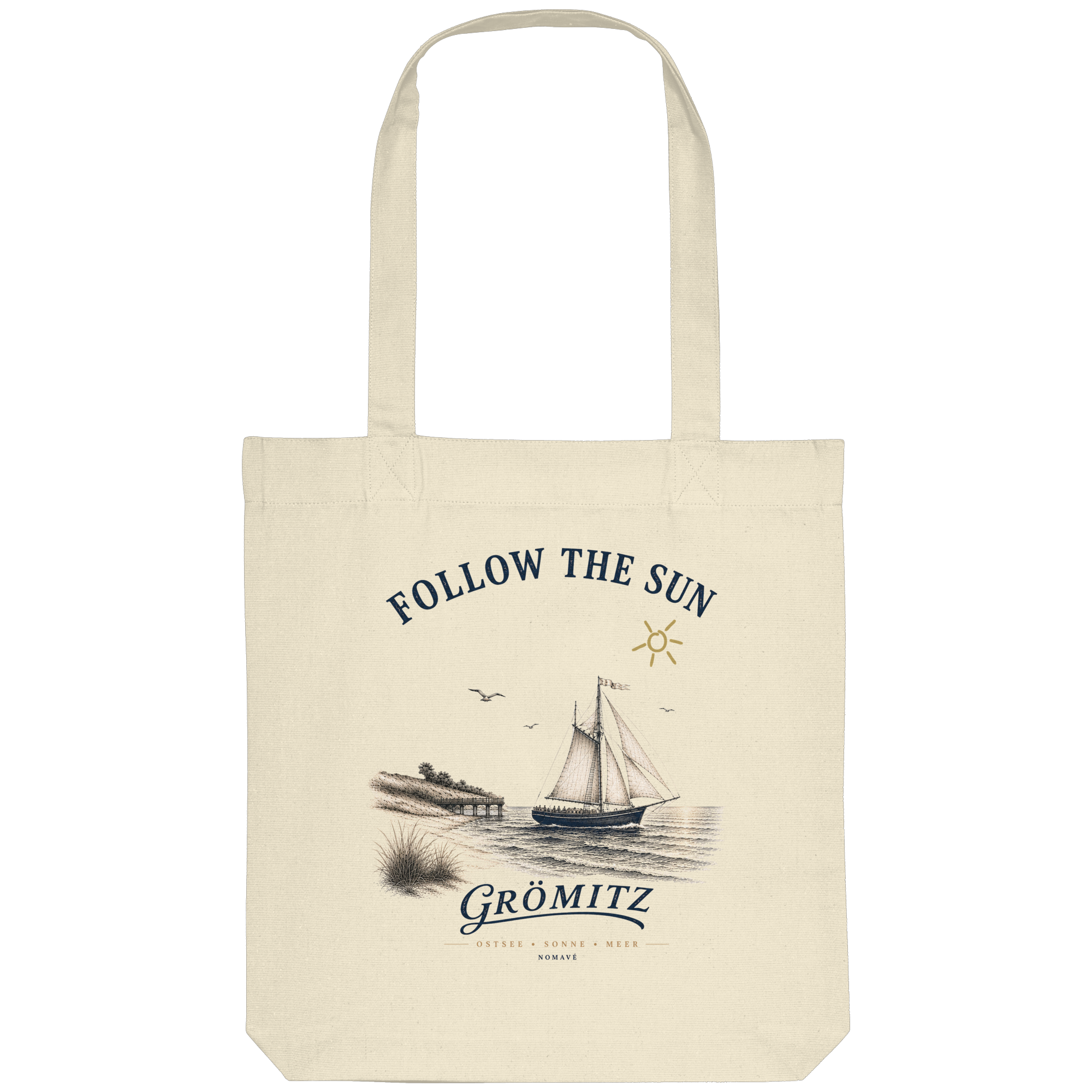 Grömitz - Follow the Sun - Ostsee Tasche - Einkaufstasche