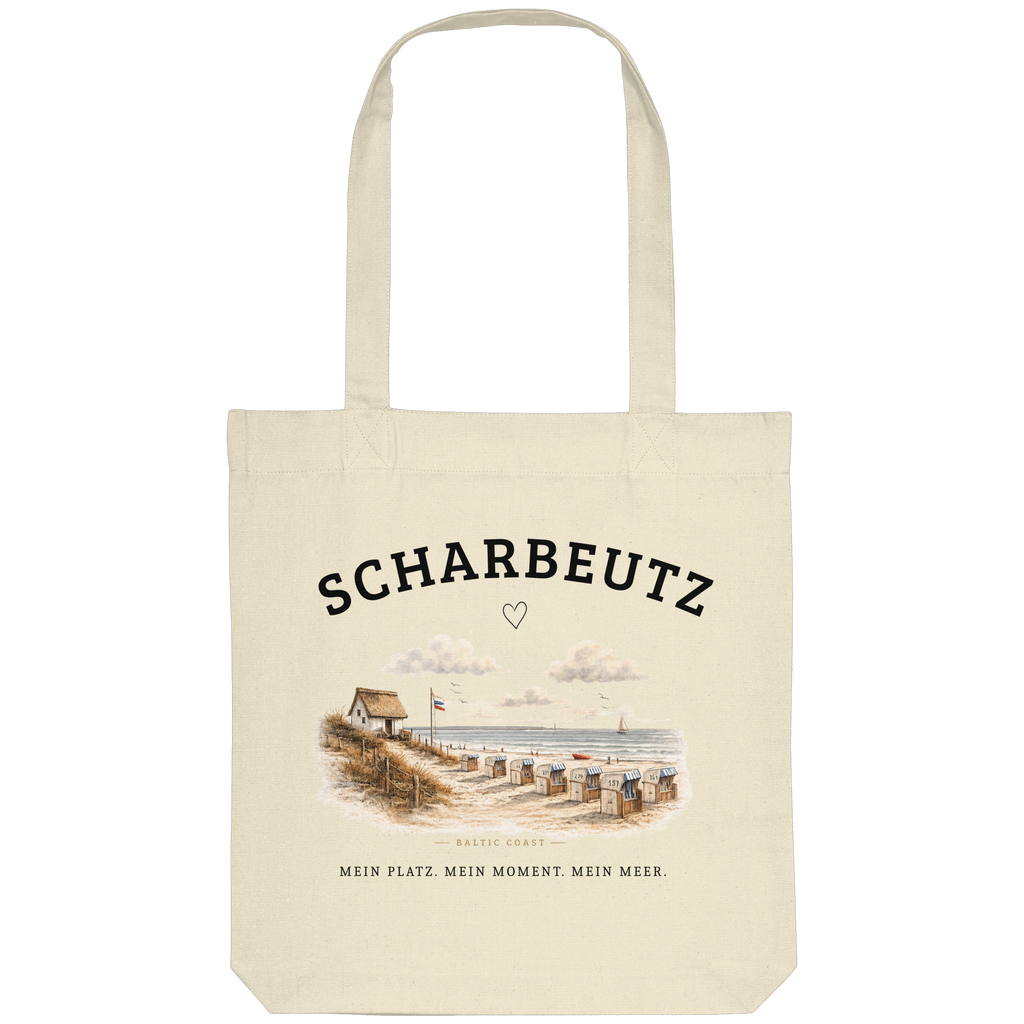Scharbeutz Ostsee Stofftasche – Strandhaus am Meer – Einkaufstasche