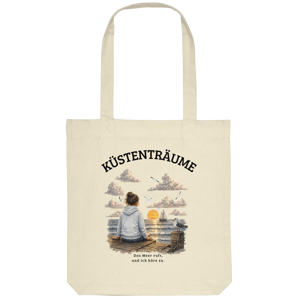 Küstenträume Einkaufstasche mit Küstenmotiv