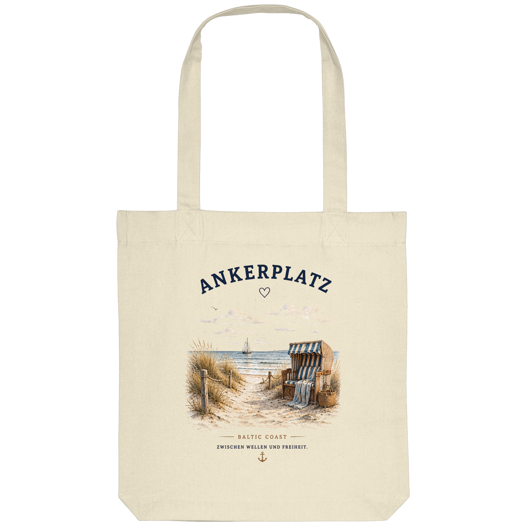 Ankerplatz Stofftasche – Küstengefühl – Organic Tote Bag