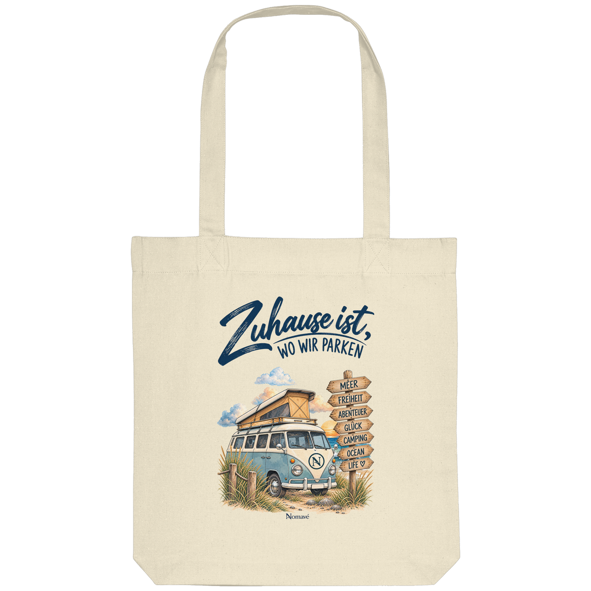 Zuhause ist, wo wir parken – Vanlife & Camping - Bio Einkaufstasche