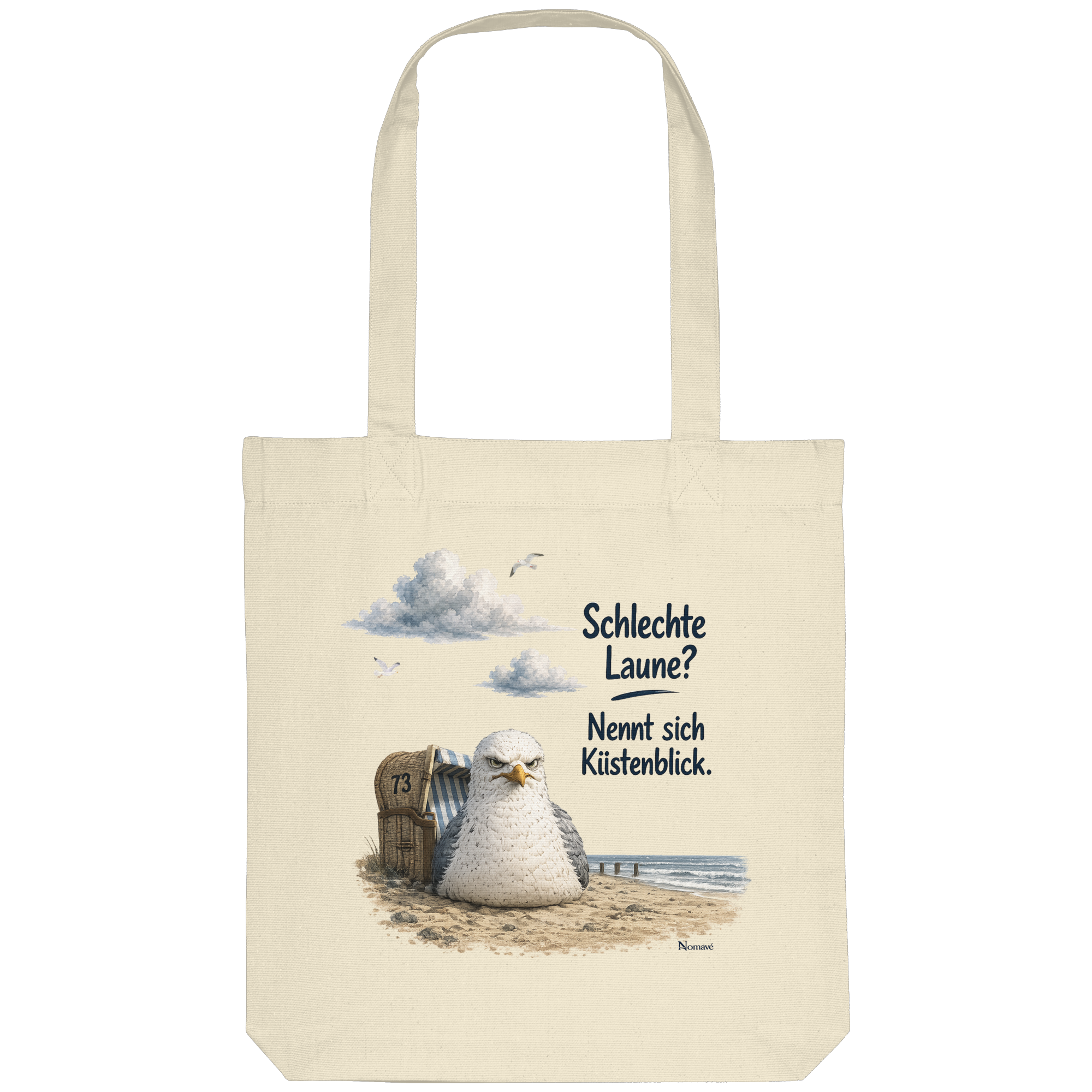 Maritimer Küstenhumor Möwen Motiv für Ostsee und Nordseefans und Meerliebhaber - Organic Tote-Bag