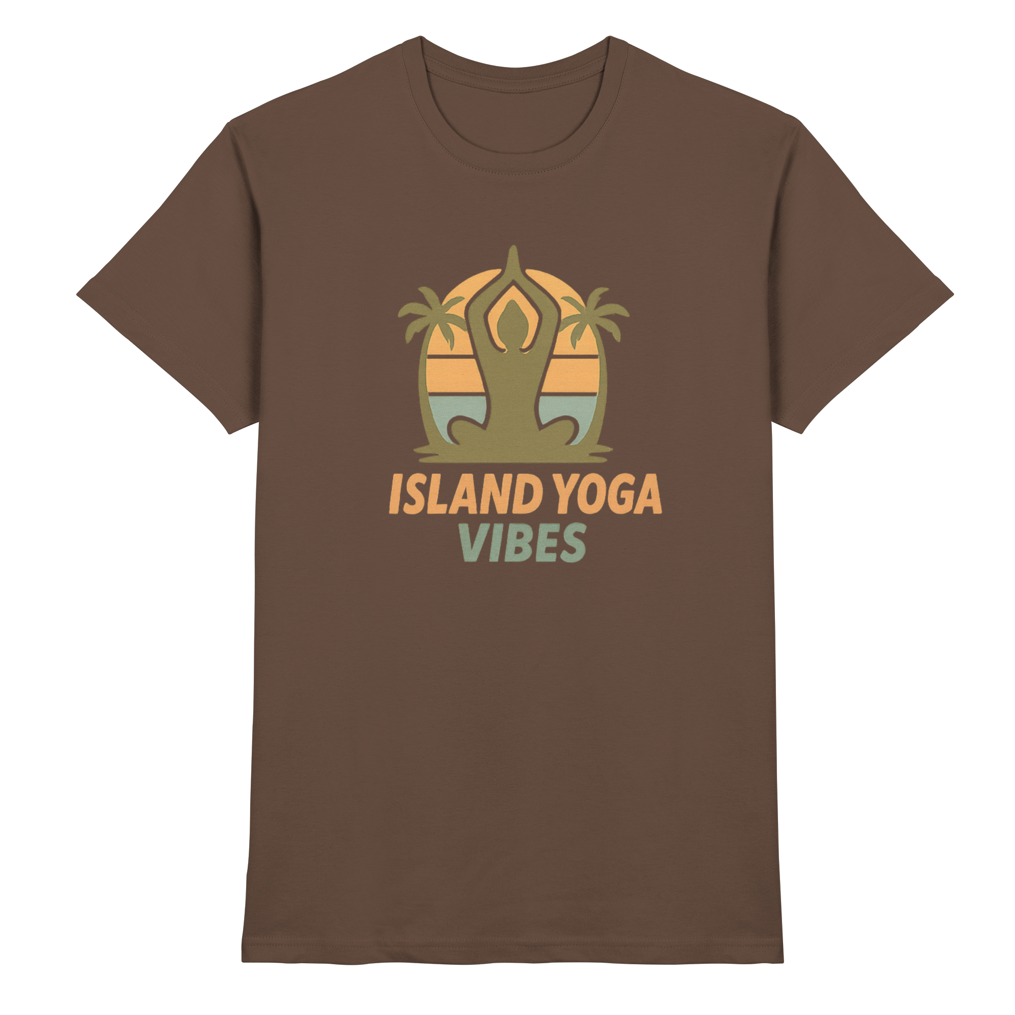 Island Yoga Vibes – Sunset Yoga Design | Tropical Meditation Shirt - Premium Shirt