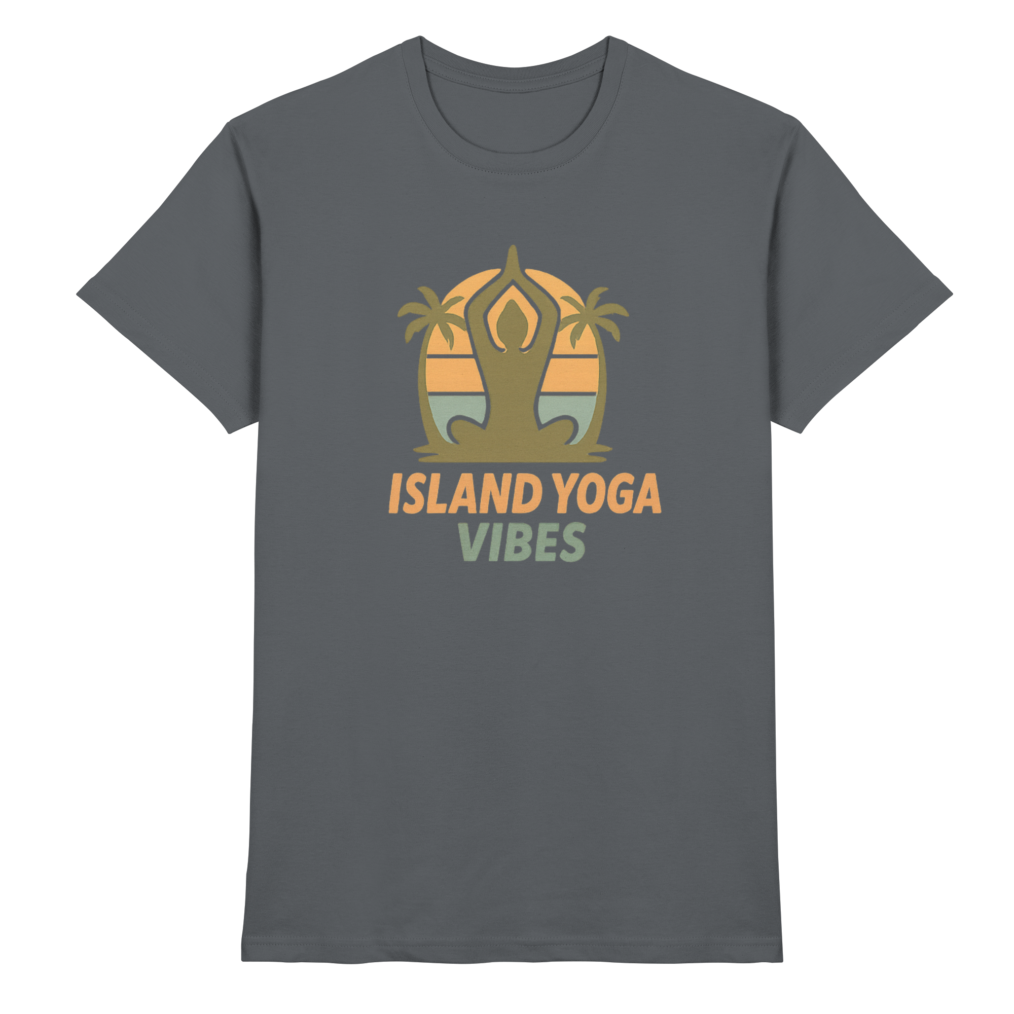 Island Yoga Vibes – Sunset Yoga Design | Tropical Meditation Shirt - Premium Shirt
