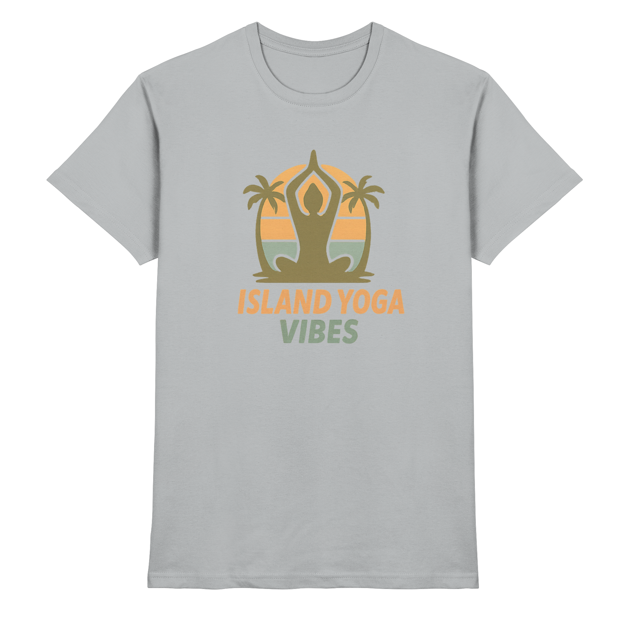 Island Yoga Vibes – Sunset Yoga Design | Tropical Meditation Shirt - Premium Shirt
