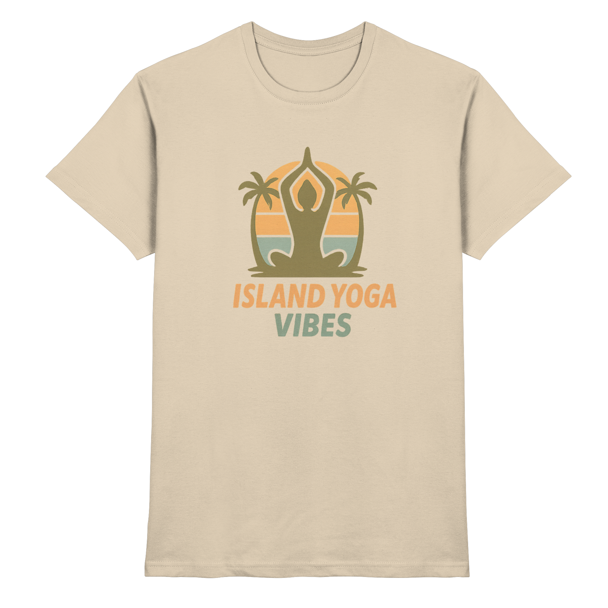 Island Yoga Vibes – Sunset Yoga Design | Tropical Meditation Shirt - Premium Shirt