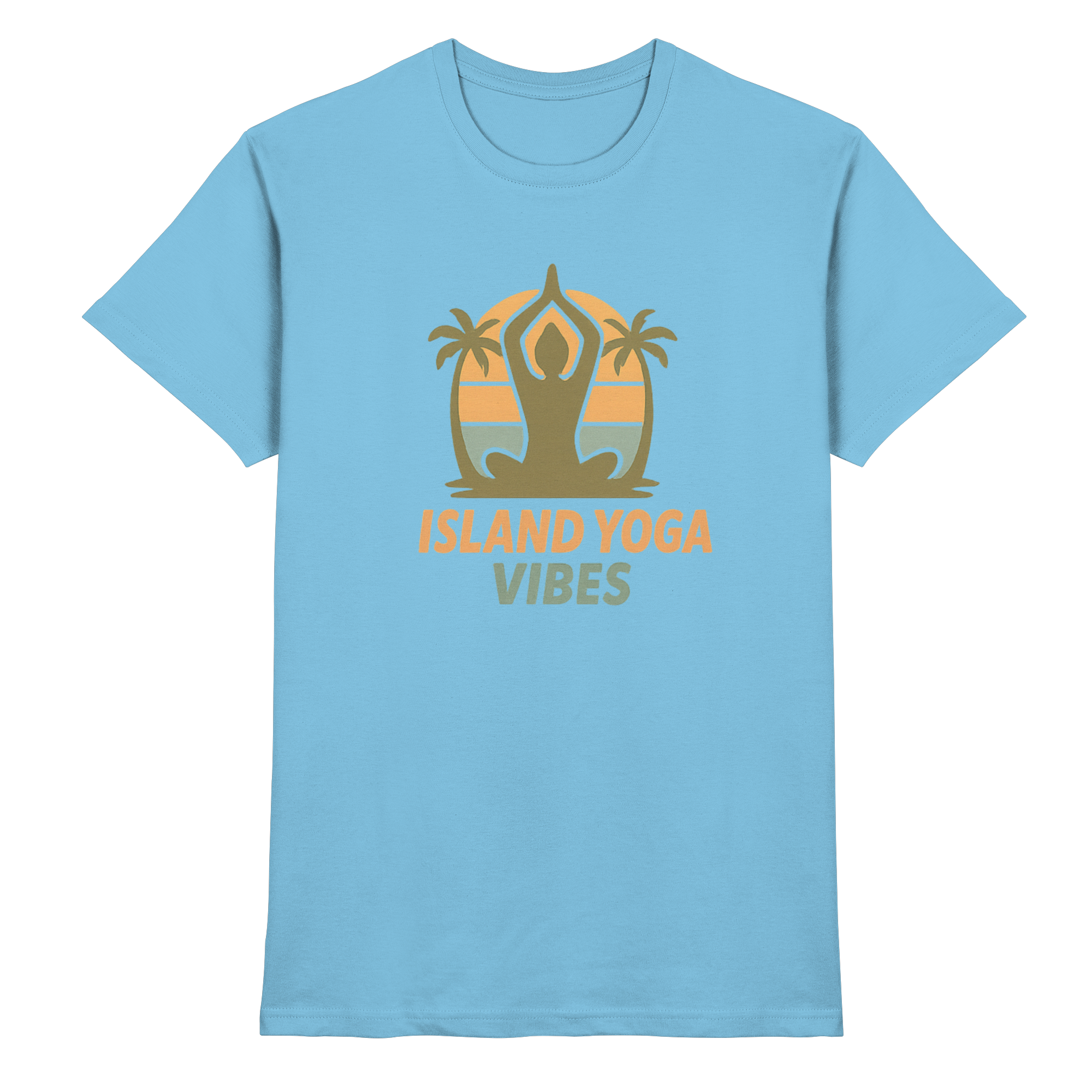 Island Yoga Vibes – Sunset Yoga Design | Tropical Meditation Shirt - Premium Shirt
