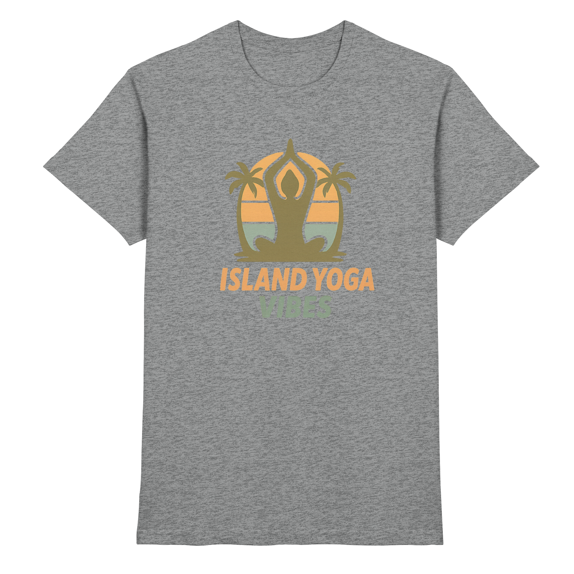 Island Yoga Vibes – Sunset Yoga Design | Tropical Meditation Shirt - Premium Shirt