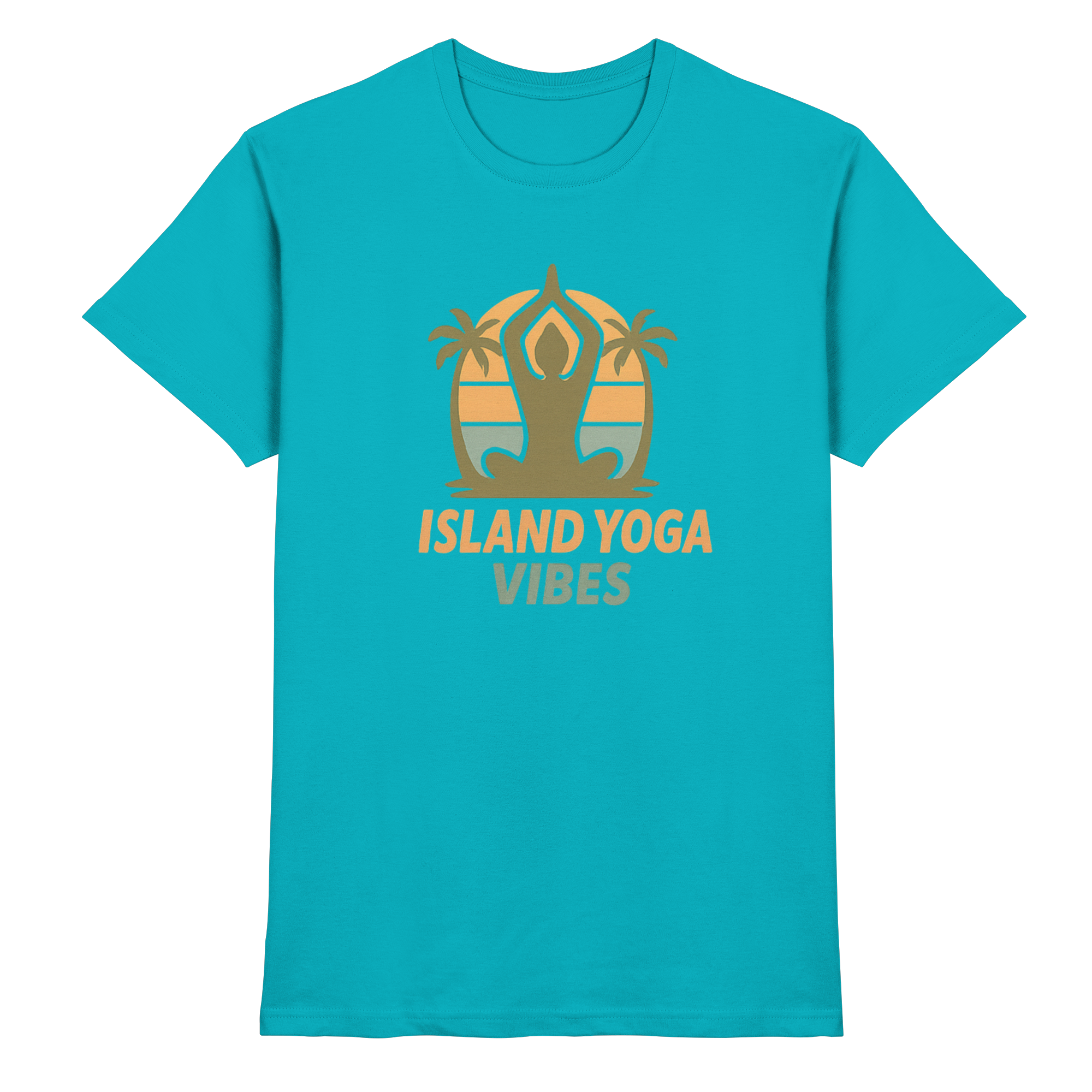 Island Yoga Vibes – Sunset Yoga Design | Tropical Meditation Shirt - Premium Shirt