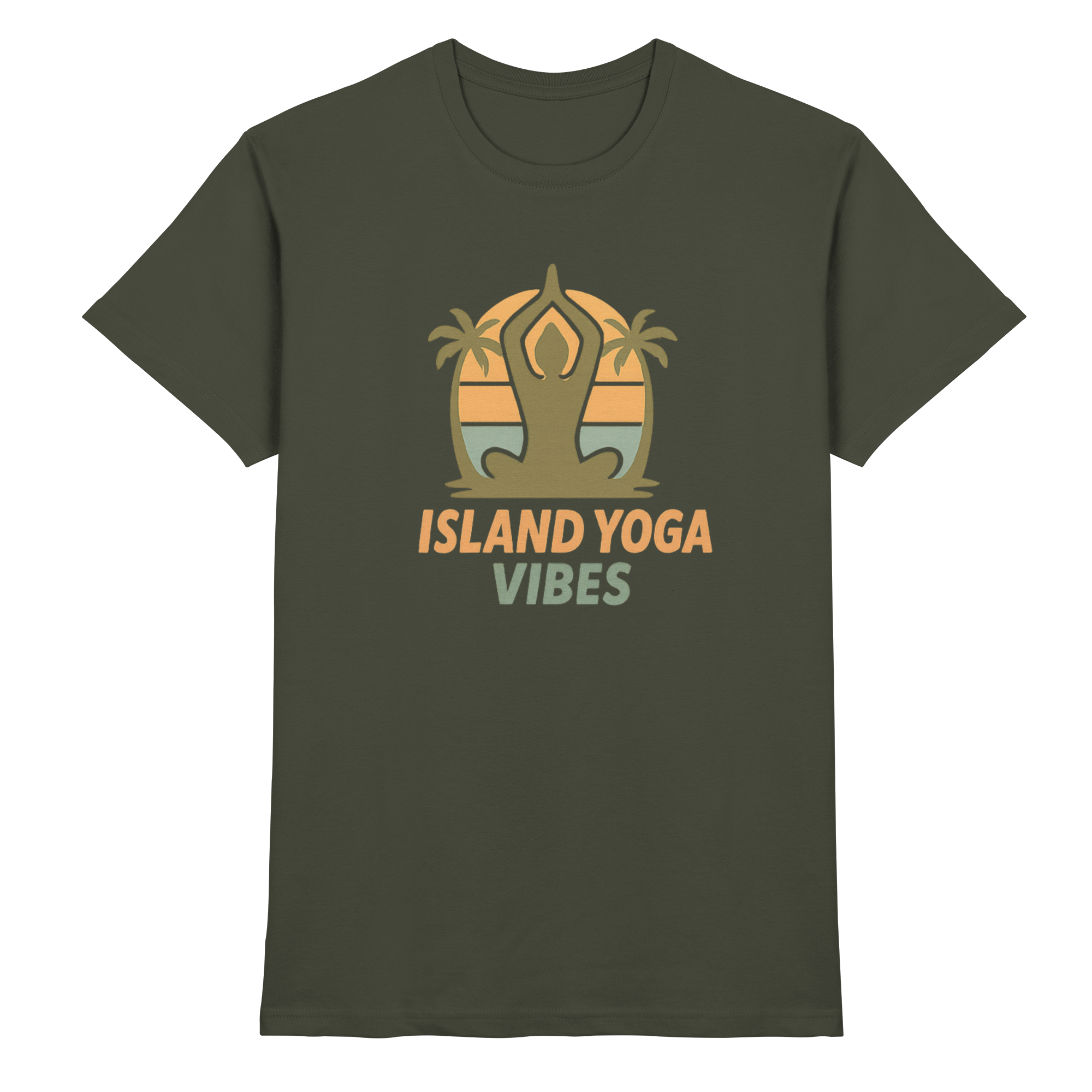 Island Yoga Vibes – Sunset Yoga Design | Tropical Meditation Shirt - Premium Shirt