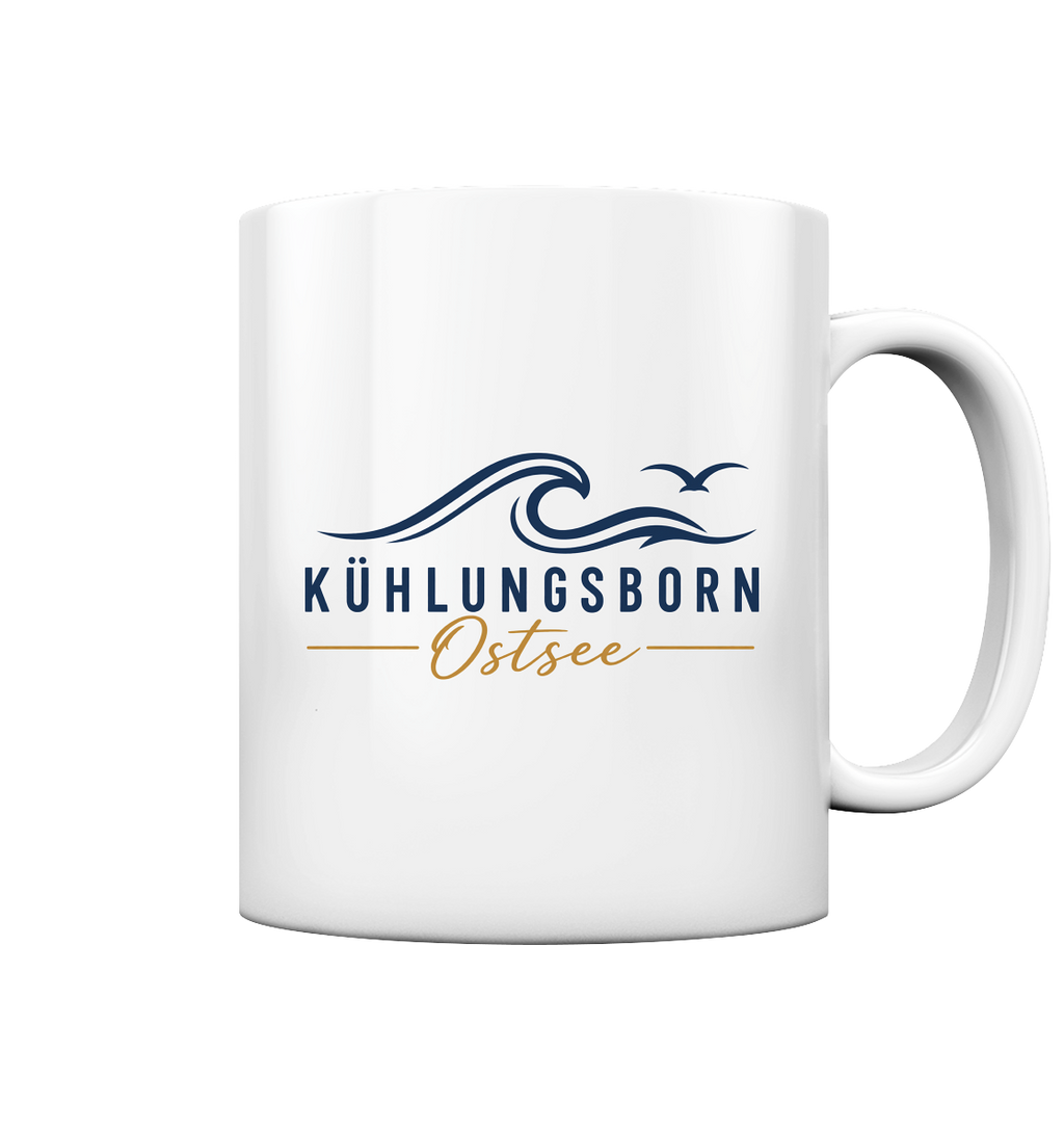 Kühlungsborn Baltic Waves Keramiktasse 330 ml Light Edition in White glossy – originales Shirtigo-Produktmockup