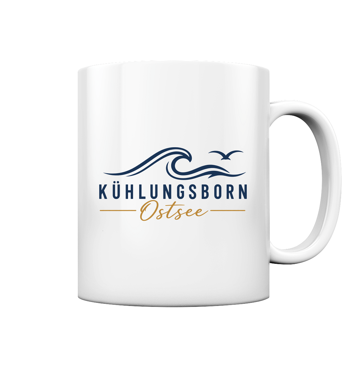 Kühlungsborn Baltic Waves Keramiktasse 330 ml Light Edition in White glossy – originales Shirtigo-Produktmockup