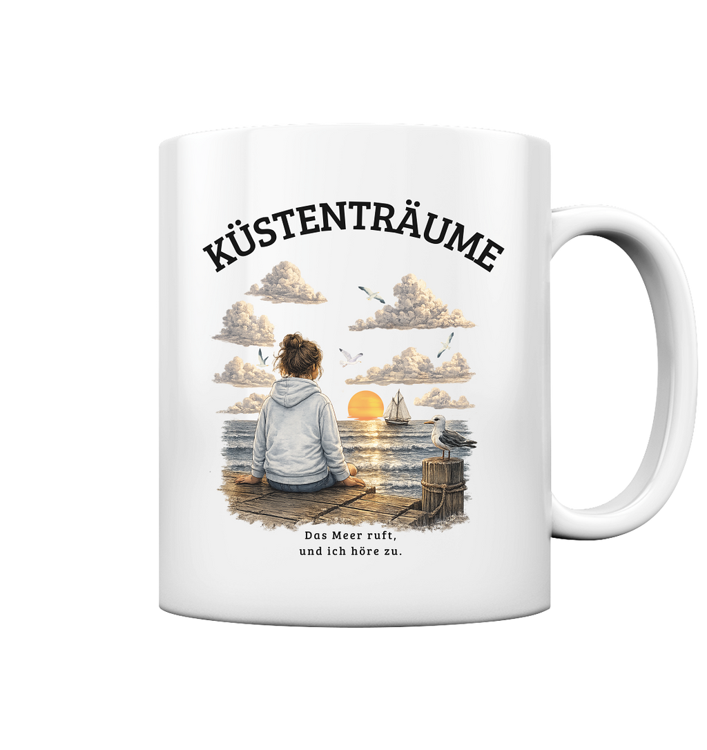 Küstenträume Keramiktasse mit Küstenmotiv