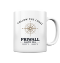 Follow the Coast – Priwall Kompass - Tasse glossy