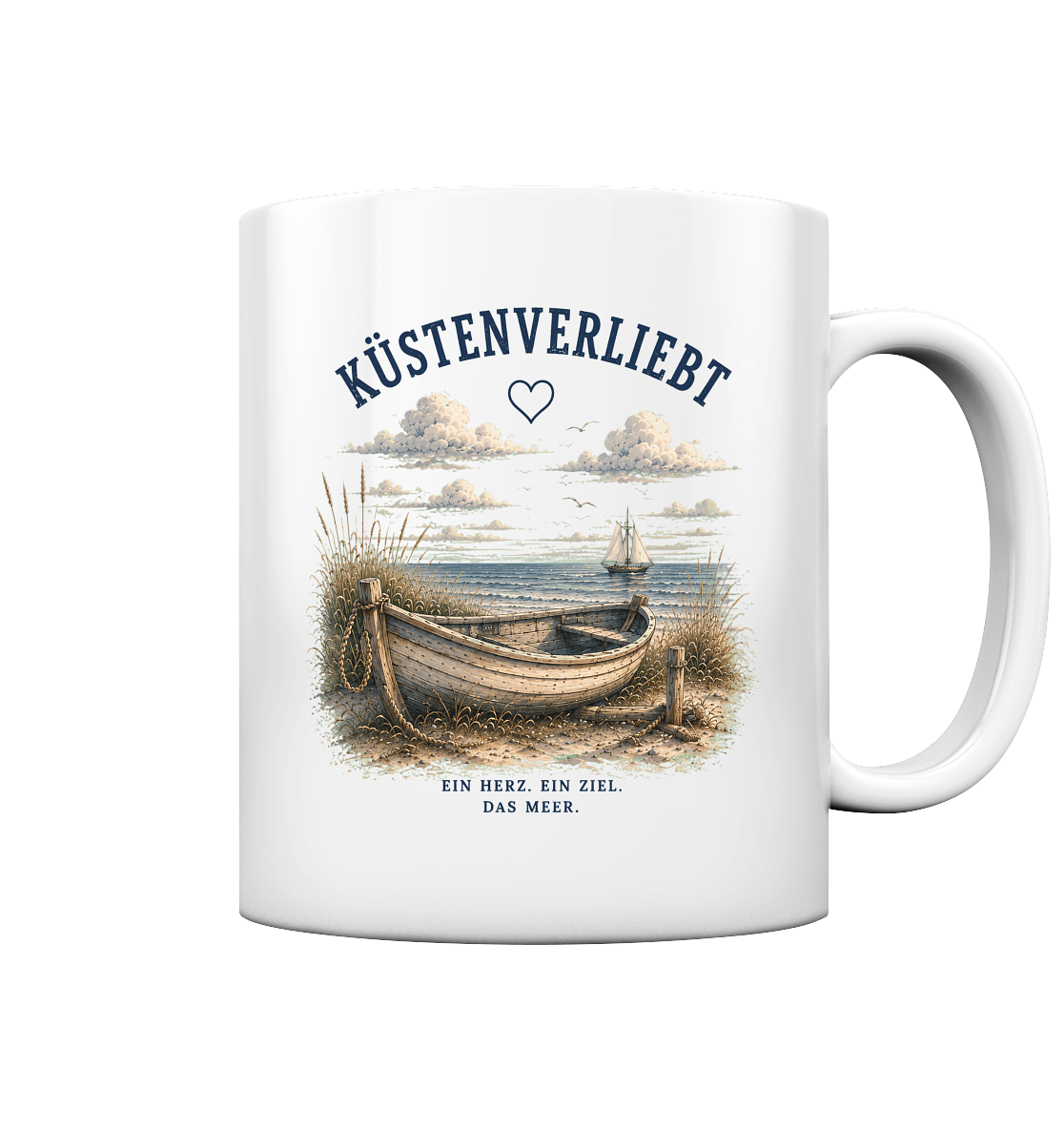 Küstenverliebt Tasse – Zuhause ist, wo das Meer ist | Maritime Kaffeetasse