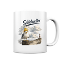 Möwe - Schietwetter - Ostsee - Leuchtturm - Maritimes Küsten Motiv - Für Ostsee und Nordsee - Fans - Tasse glossy