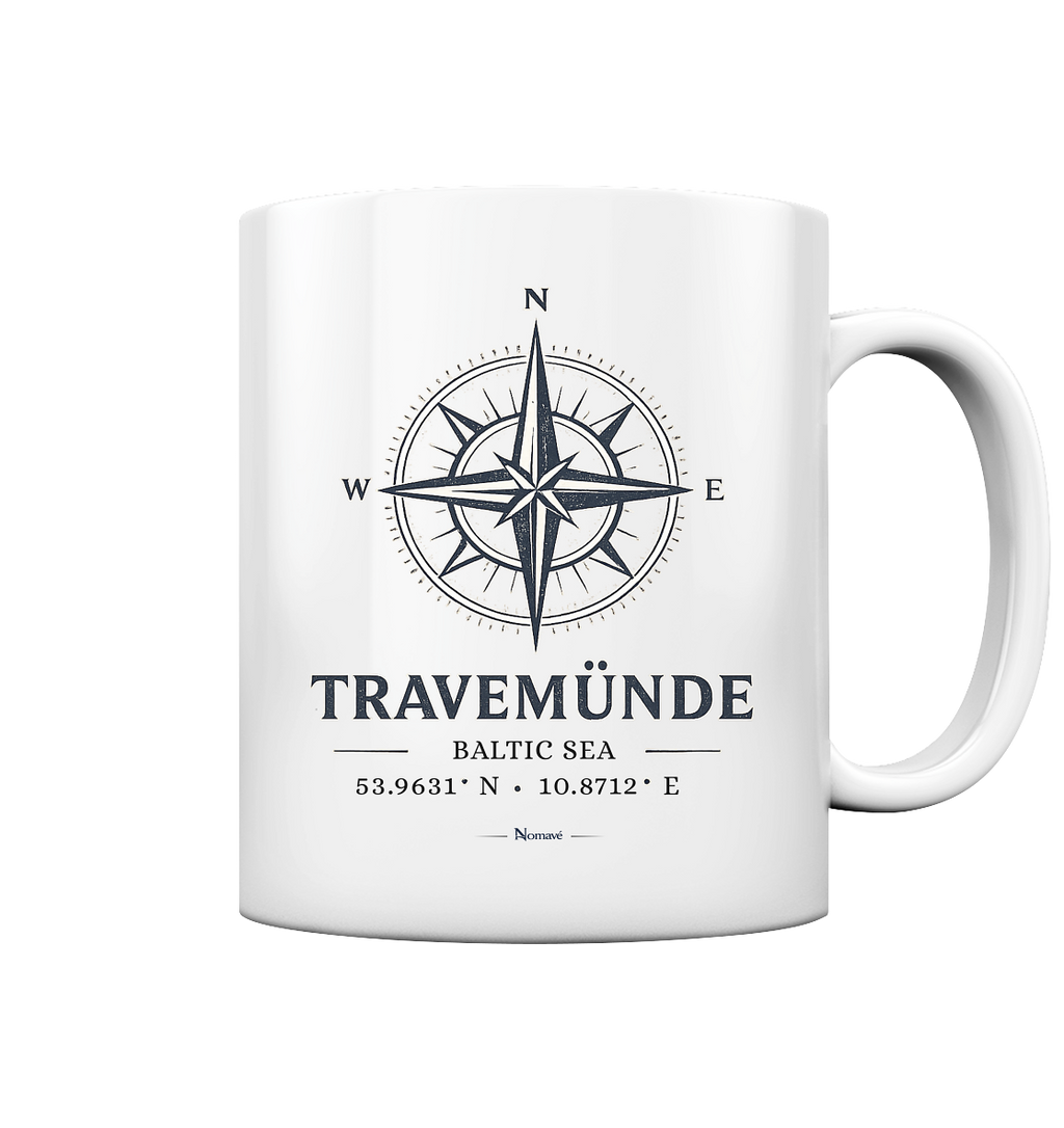 Travemünde Windrose – Baltic Sea Keramik-Kaffeebecher