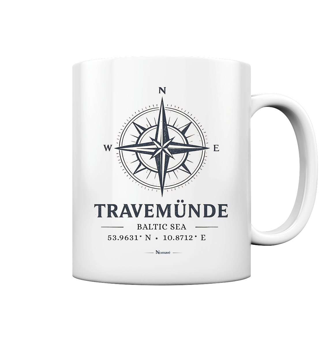 Travemünde Windrose – Baltic Sea Keramik-Kaffeebecher
