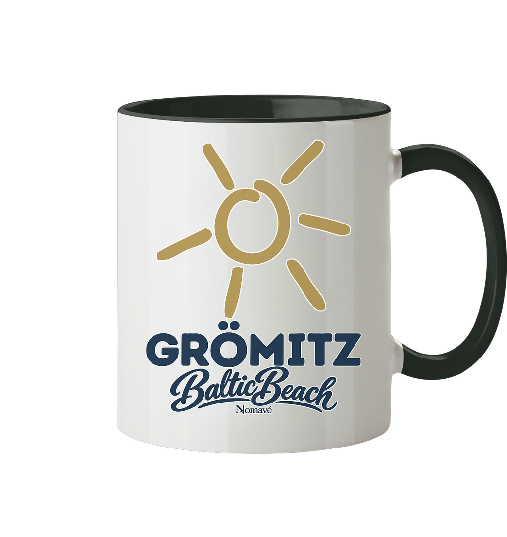 Zweifarbige Tasse 330 ml Grömitz Sonne Baltic Beach – Black, Shirtigo-Originalmockup 1