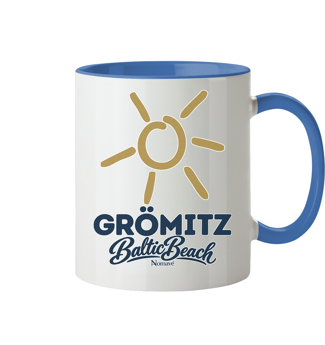 Zweifarbige Tasse 330 ml Grömitz Sonne Baltic Beach – Cambridge Blue, Shirtigo-Originalmockup 10