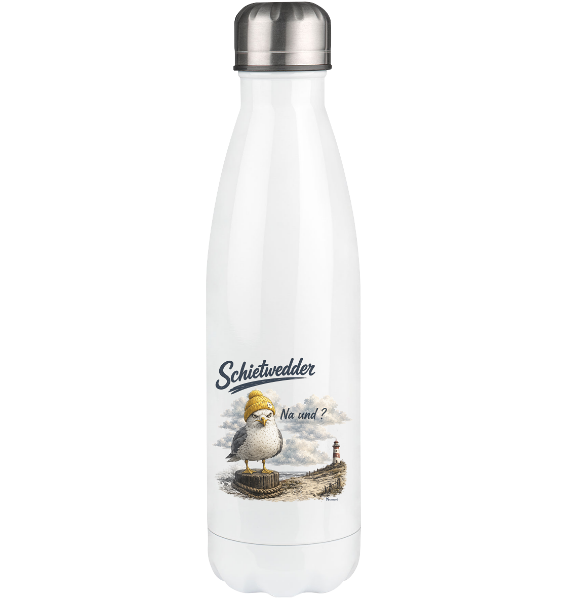 Alpha Möwe – Schietwedder? Na und! - Thermoflasche 500ml