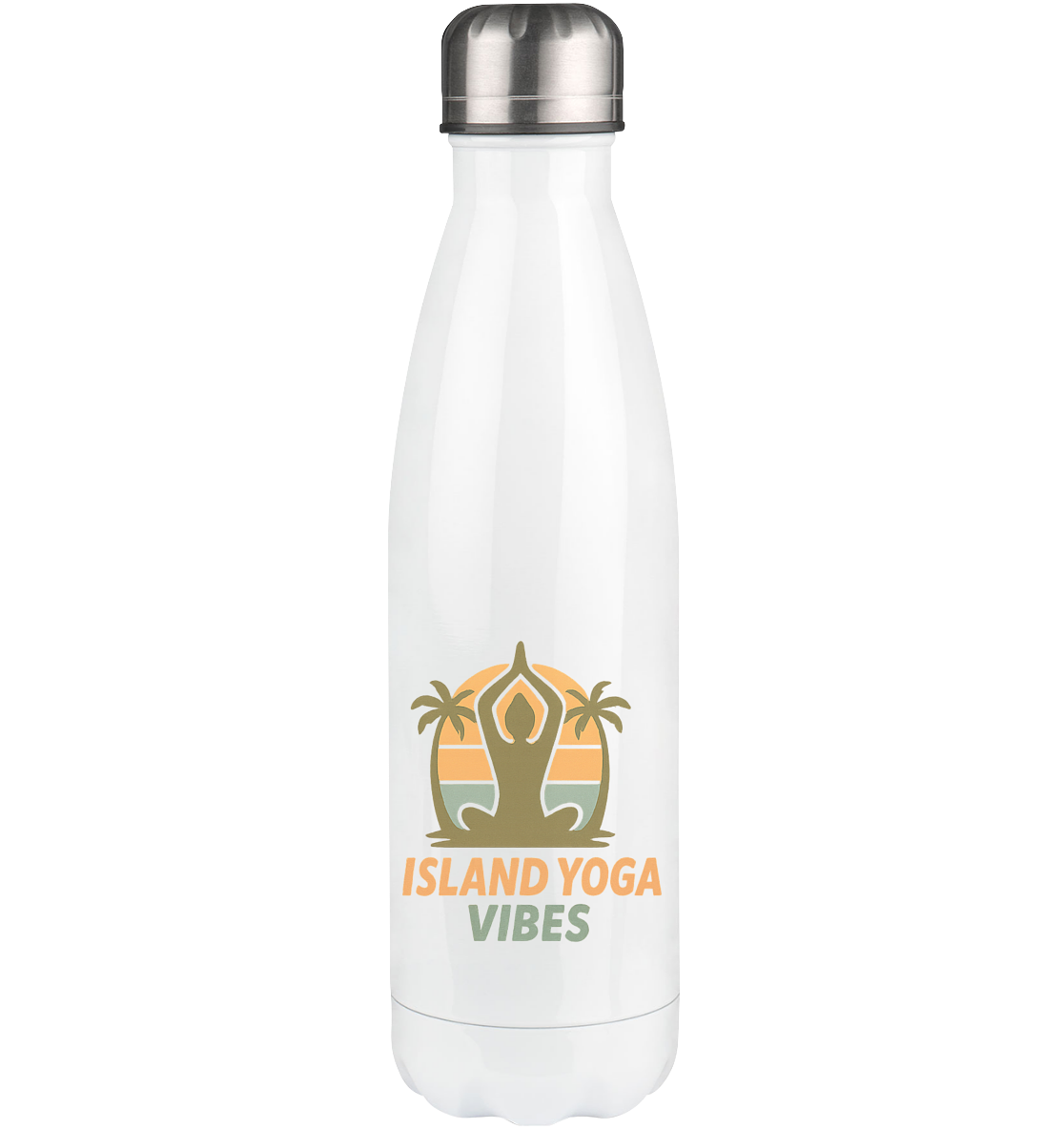 Island Yoga Vibes – Sunset Yoga Design | Tropical Meditation  - Thermoflasche 500ml