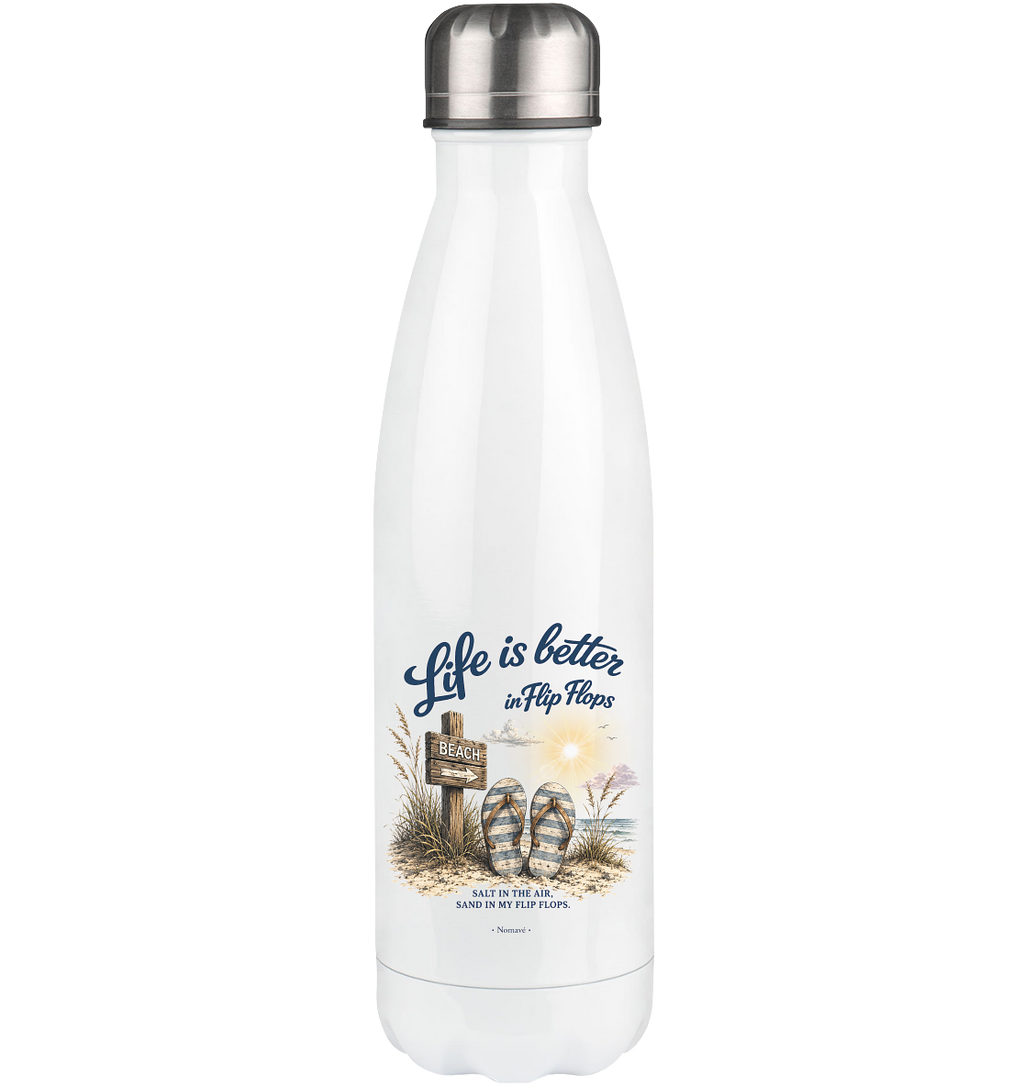 Life is better in Flip Flops – Thermoflasche 500 ml aus Edelstahl