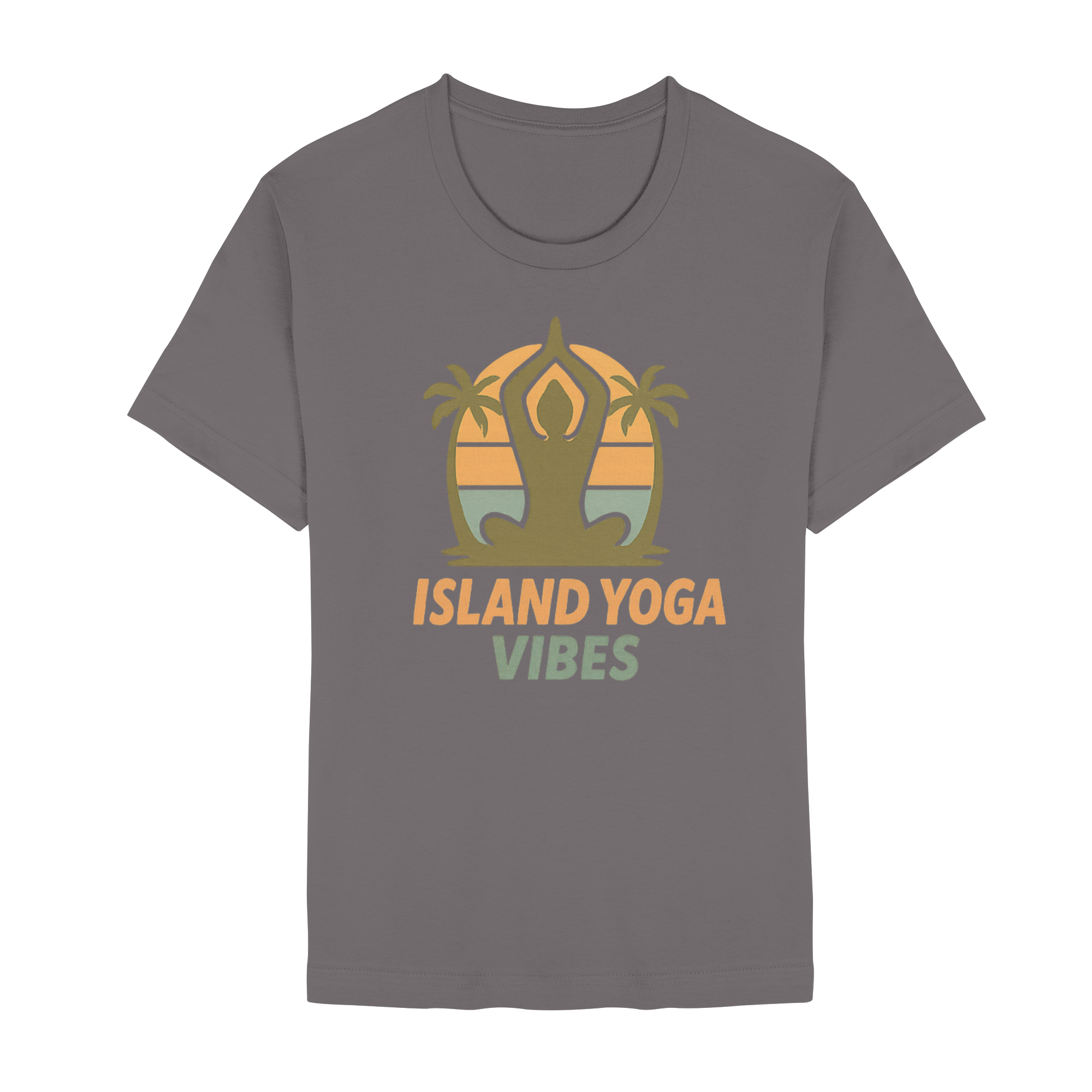 Island Yoga Vibes – Sunset Yoga Design | Tropical Meditation Shirt - Unisex Essential Premium T-Shirt