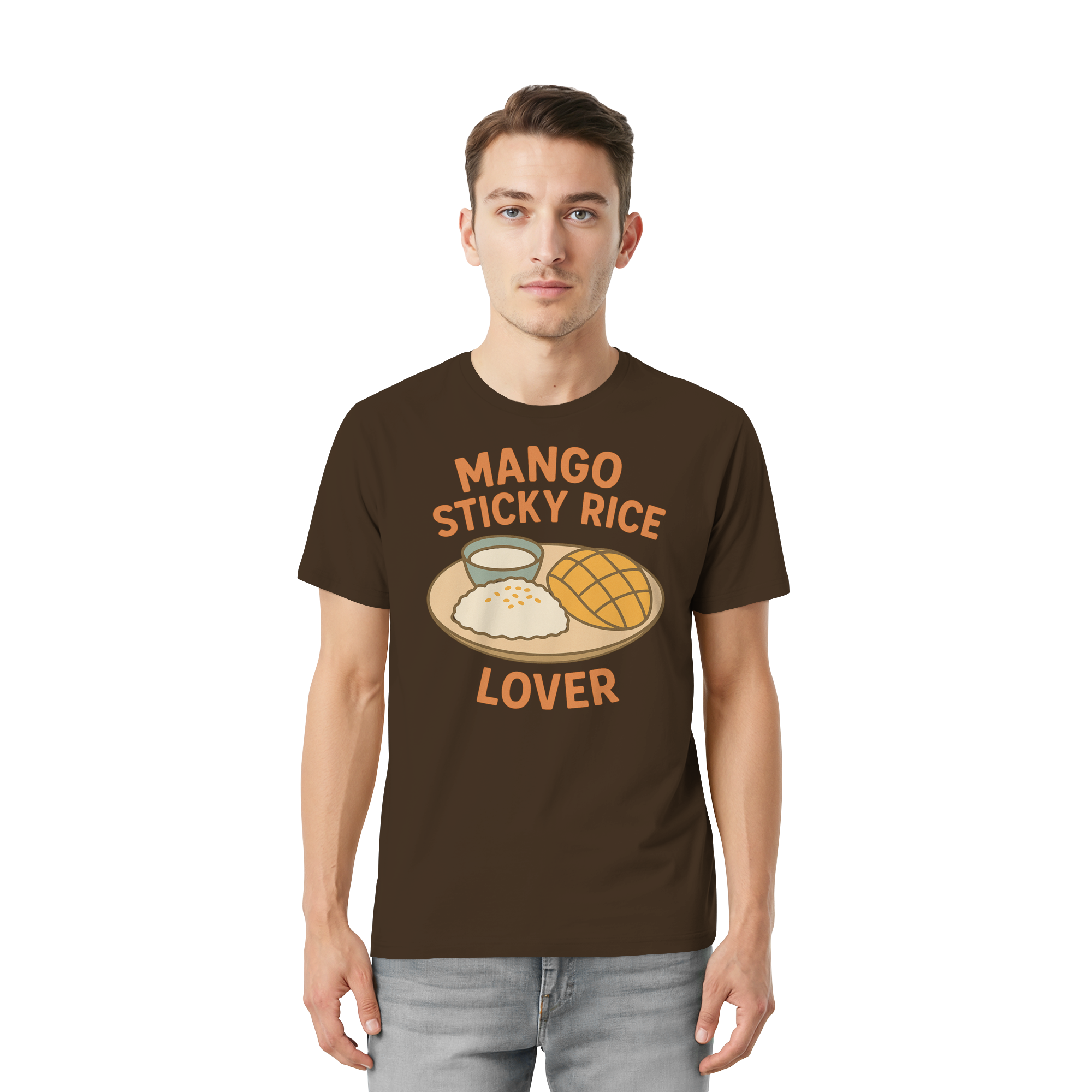 Mango Sticky Rice Lover – Thai Dessert Shirt | Thailand Food Design - Unisex Essential Premium T-Shirt