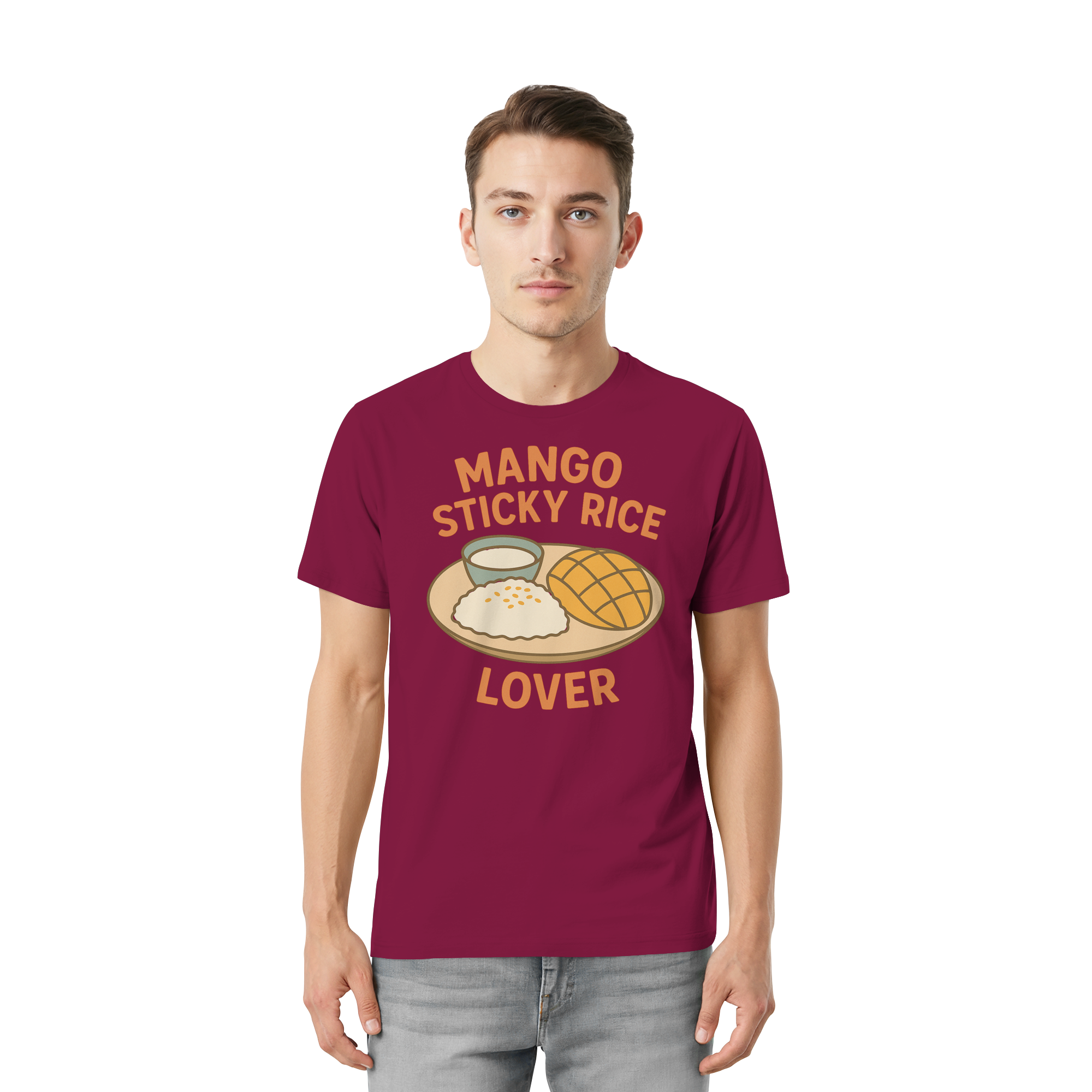Mango Sticky Rice Lover – Thai Dessert Shirt | Thailand Food Design - Unisex Essential Premium T-Shirt
