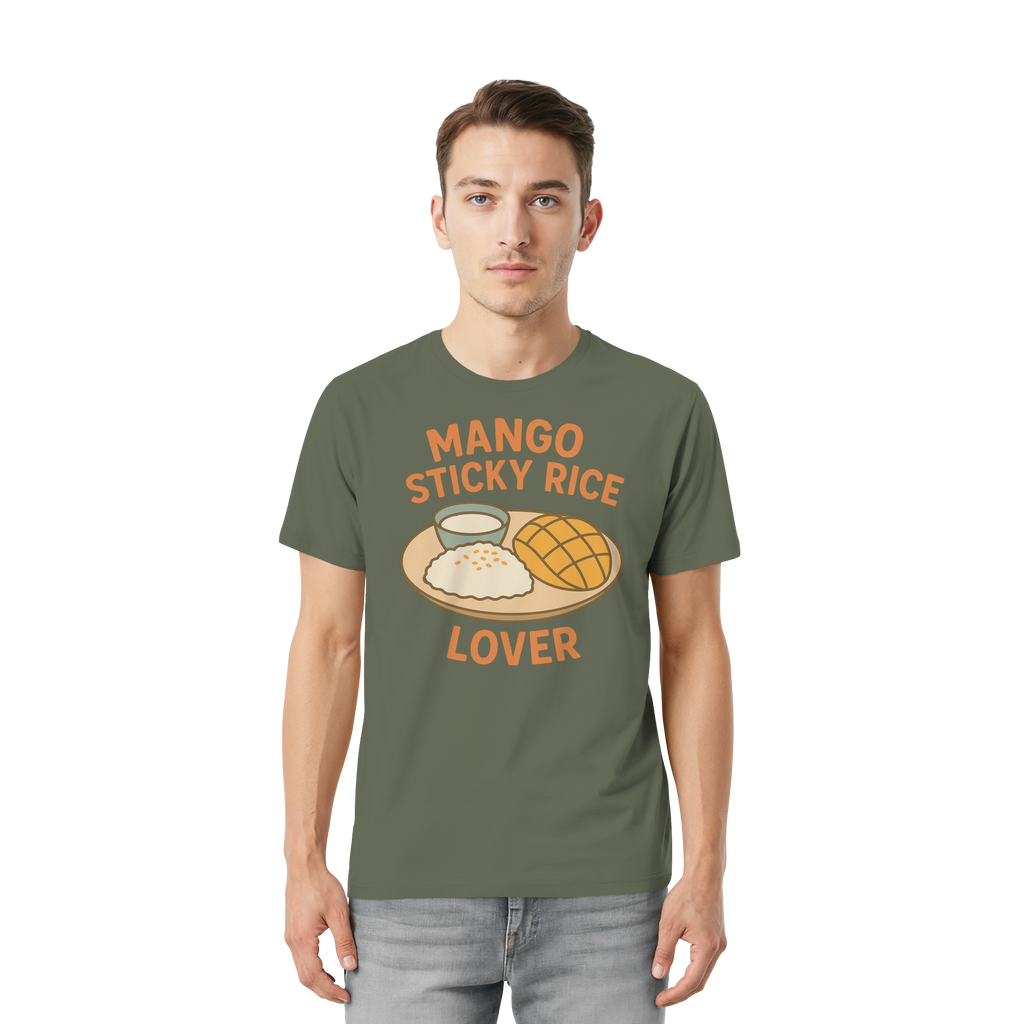 Mango Sticky Rice Lover – Thai Dessert Shirt | Thailand Food Design - Unisex Essential Premium T-Shirt
