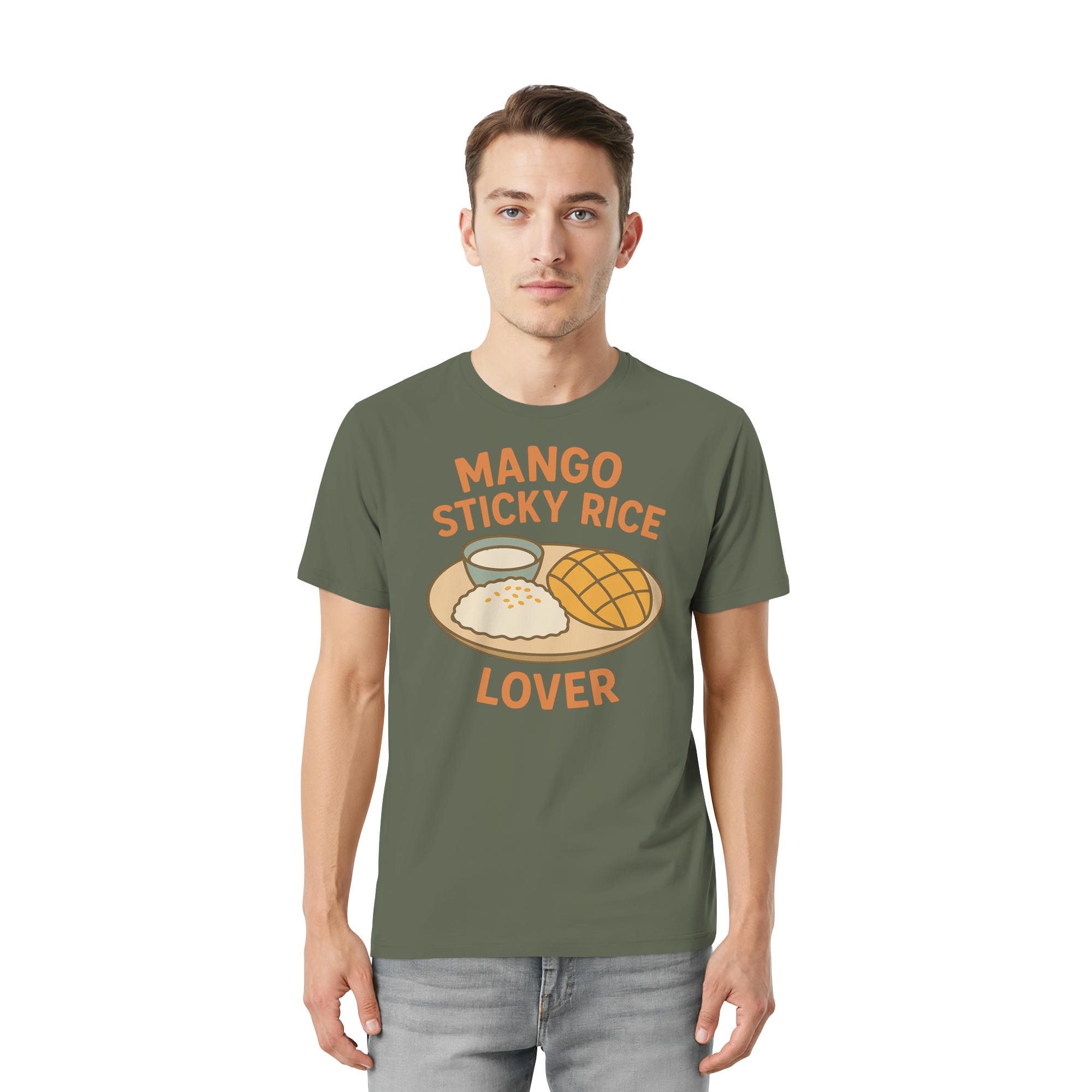 Mango Sticky Rice Lover – Thai Dessert Shirt | Thailand Food Design - Unisex Essential Premium T-Shirt