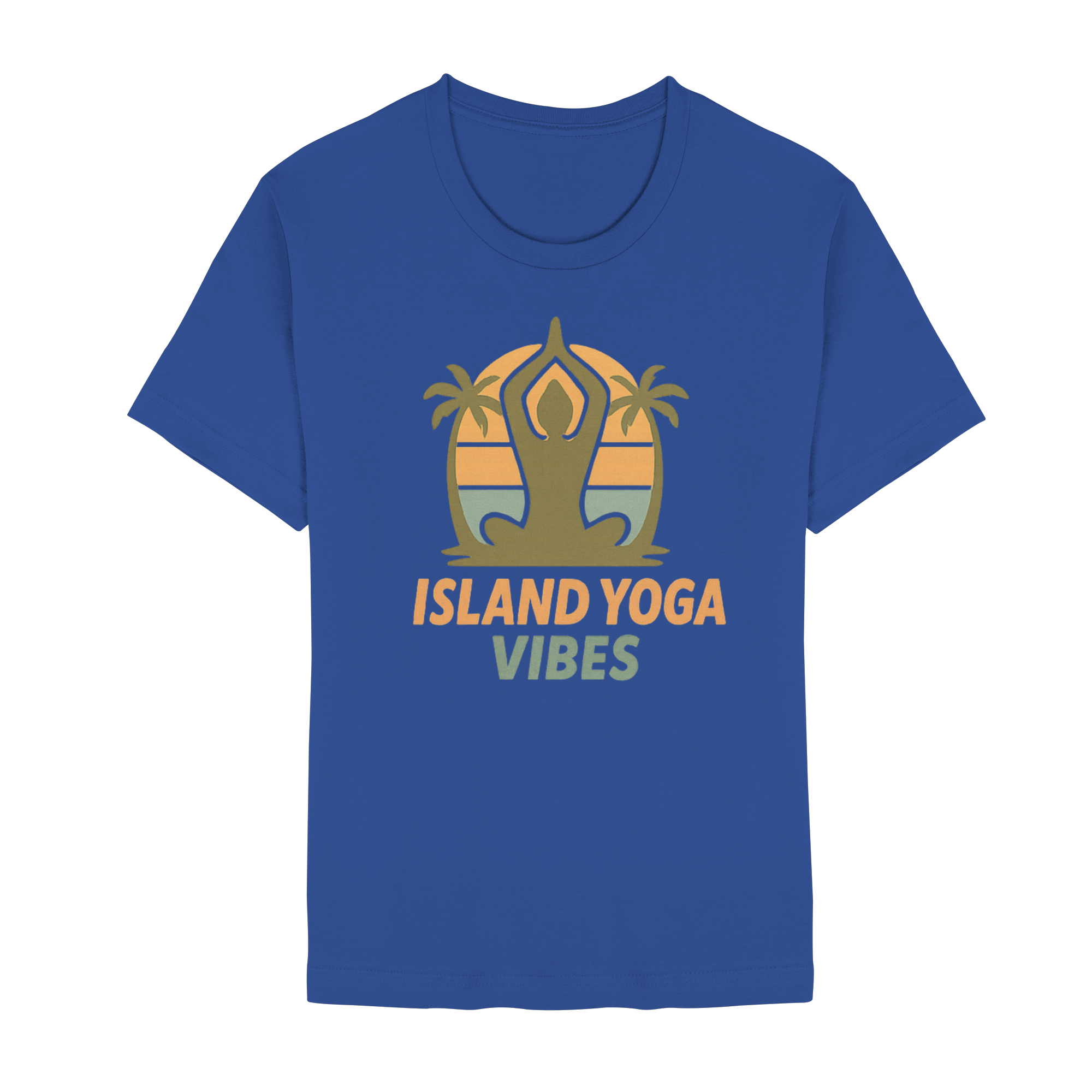 Island Yoga Vibes – Sunset Yoga Design | Tropical Meditation Shirt - Unisex Essential Premium T-Shirt