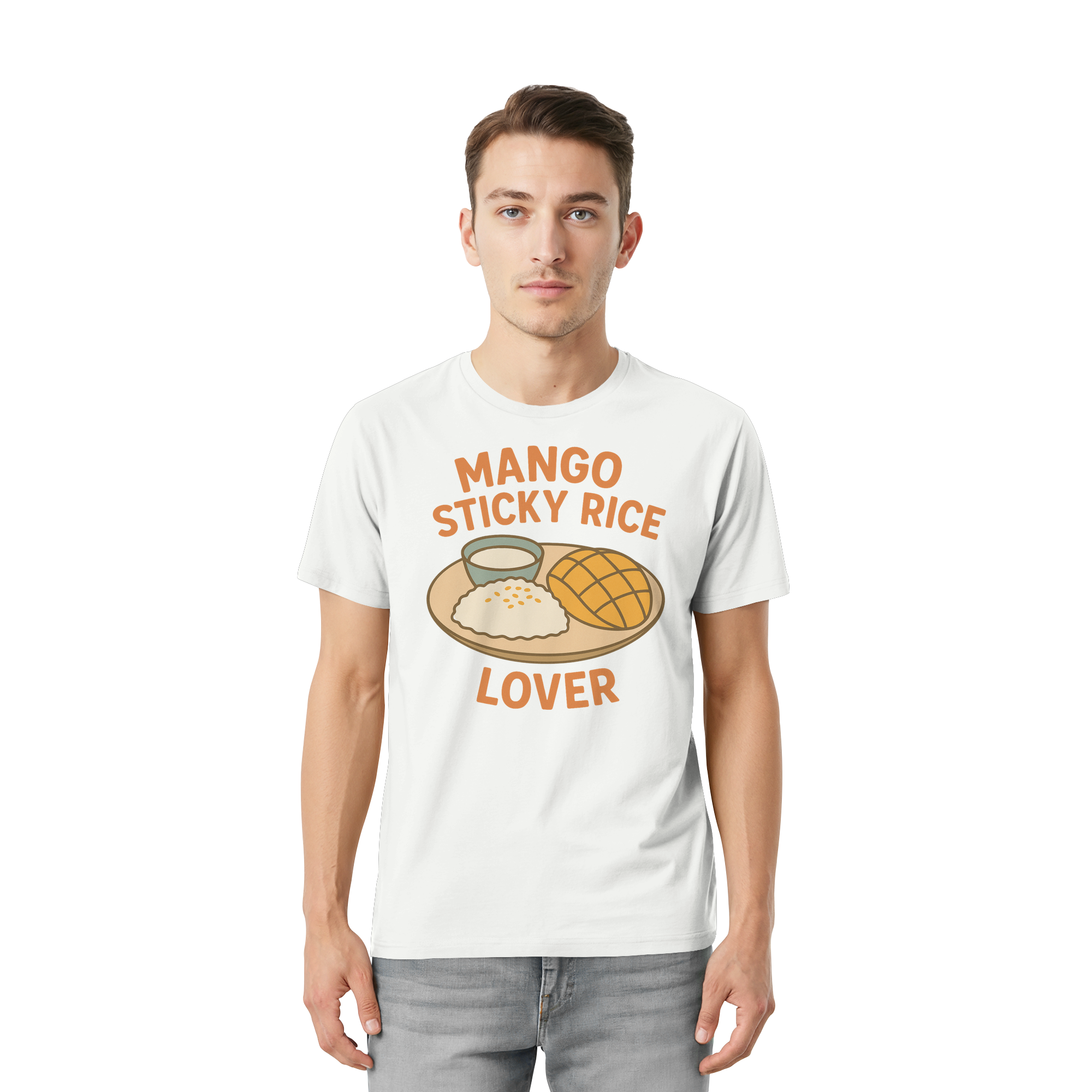 Mango Sticky Rice Lover – Thai Dessert Shirt | Thailand Food Design - Unisex Essential Premium T-Shirt