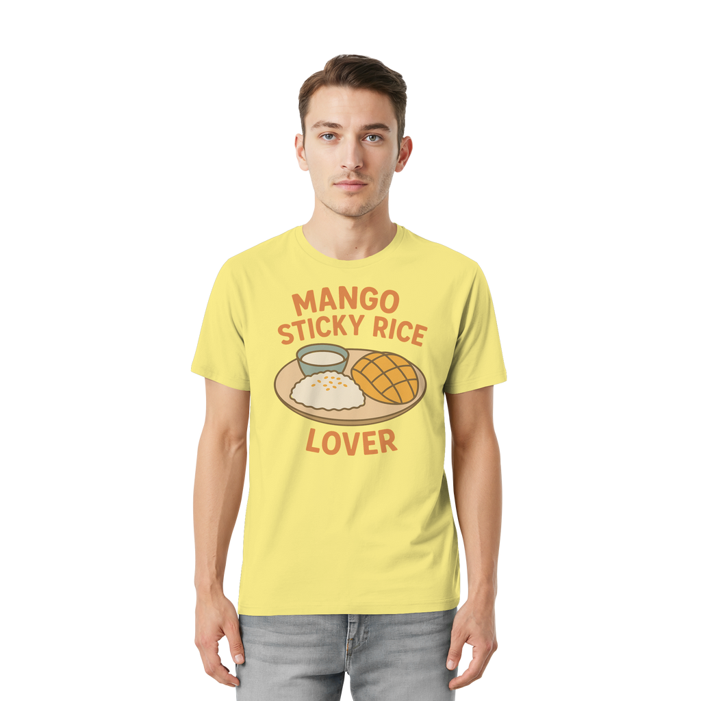 Mango Sticky Rice Lover – Thai Dessert Shirt | Thailand Food Design - Unisex Essential Premium T-Shirt