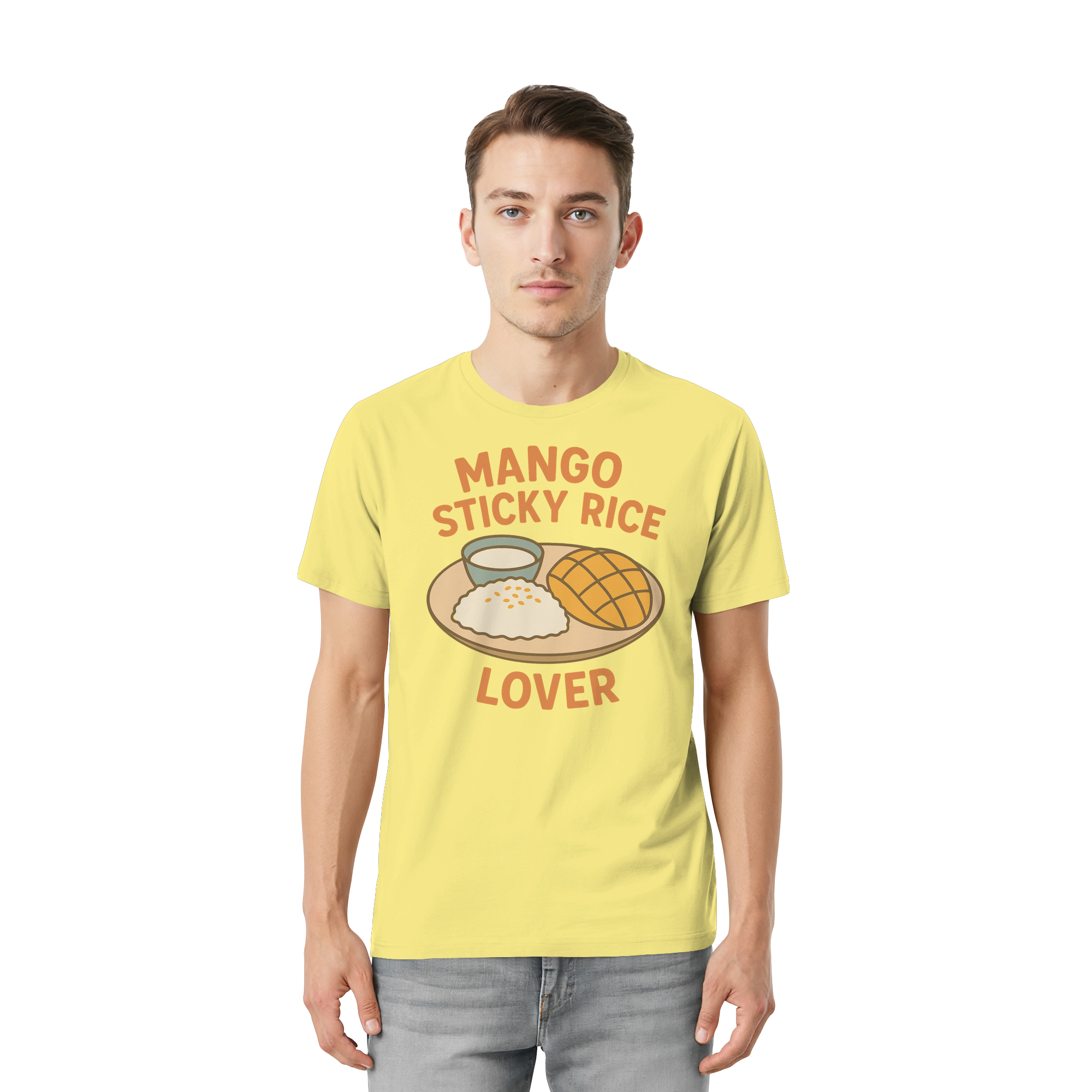 Mango Sticky Rice Lover – Thai Dessert Shirt | Thailand Food Design - Unisex Essential Premium T-Shirt