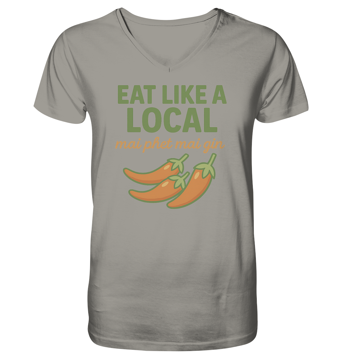 at Like a Local – Thai Food Design | „mai phed mai gin“ Chili Shirt - V-Neck Shirt