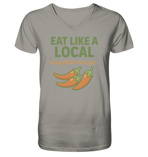 at Like a Local – Thai Food Design | „mai phed mai gin“ Chili Shirt - V-Neck Shirt