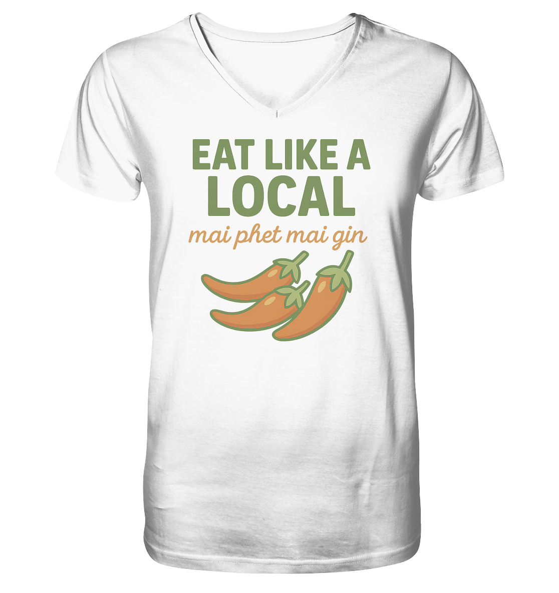 at Like a Local – Thai Food Design | „mai phed mai gin“ Chili Shirt - V-Neck Shirt