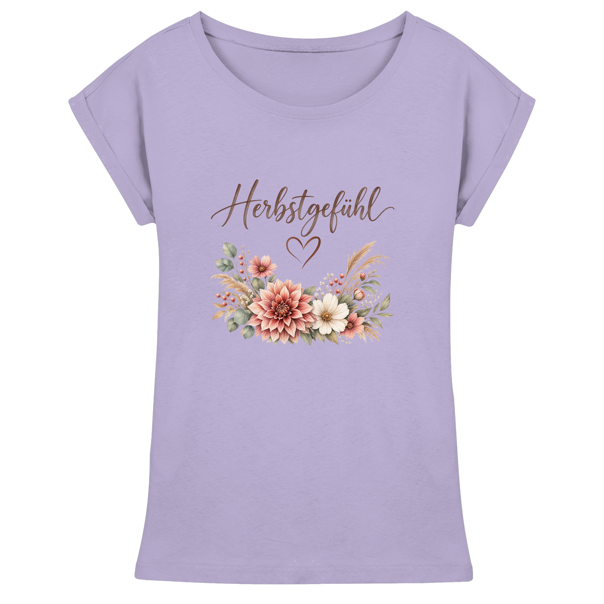Herbstgefühl – Autumn Bloom - Womens Extended Shoulder T-Shirt