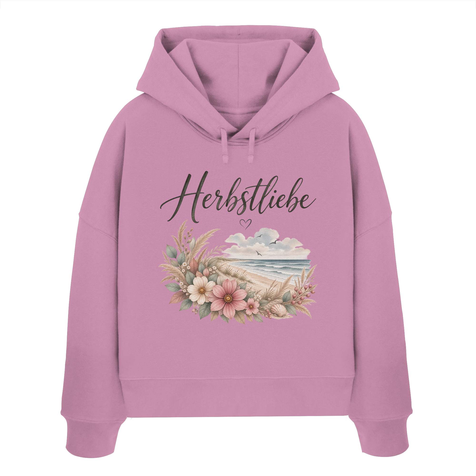 Autumn Coast – Herbstliebe am Meer - - Womens Organic Boxcut Hoodie