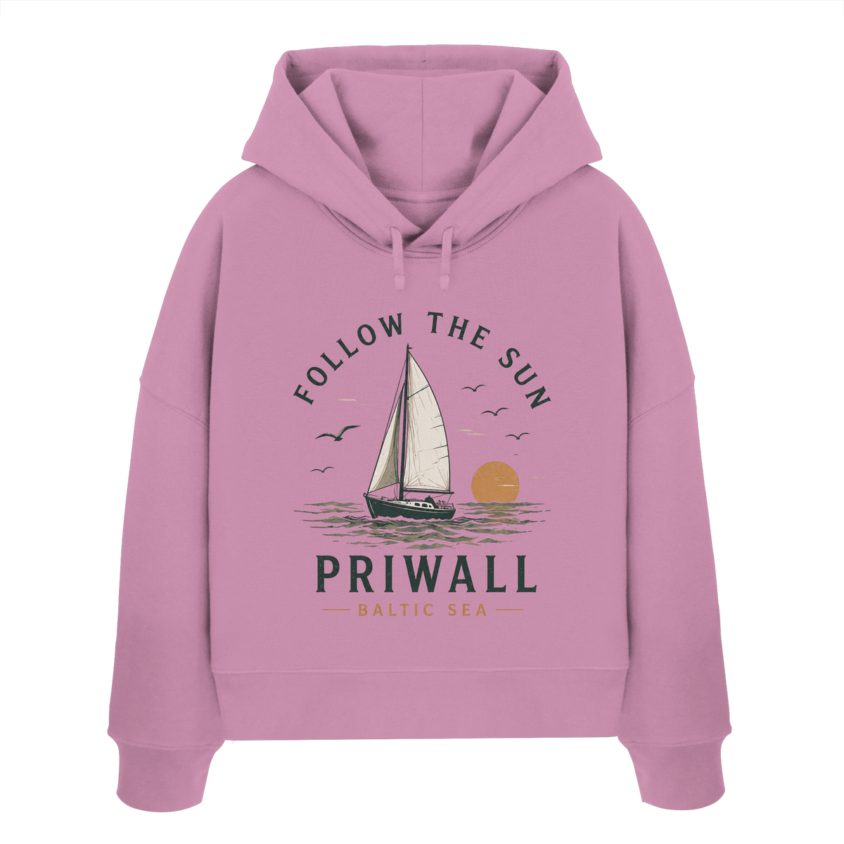 Priwall - Follow the sun - Kollektion - Womens Organic Boxcut Hoodie