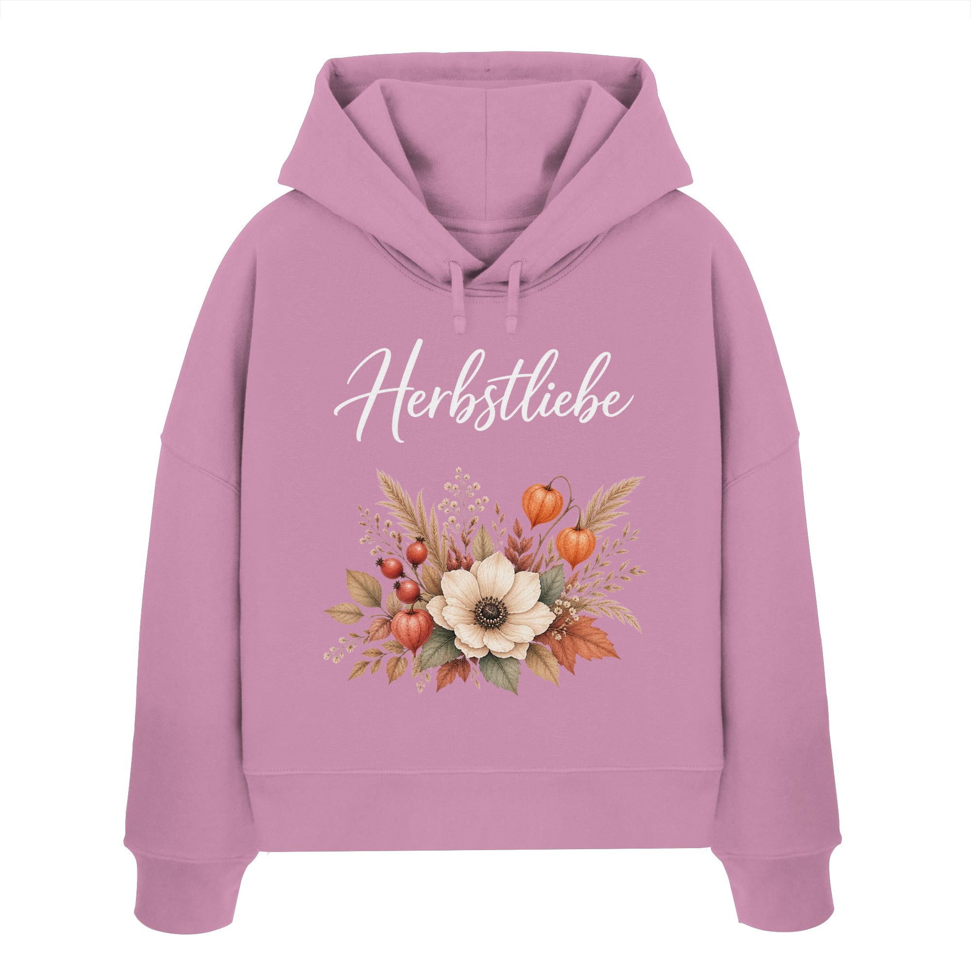 Herbstliebe – Golden Harvest - Dark Edition - - Womens Organic Boxcut Hoodie