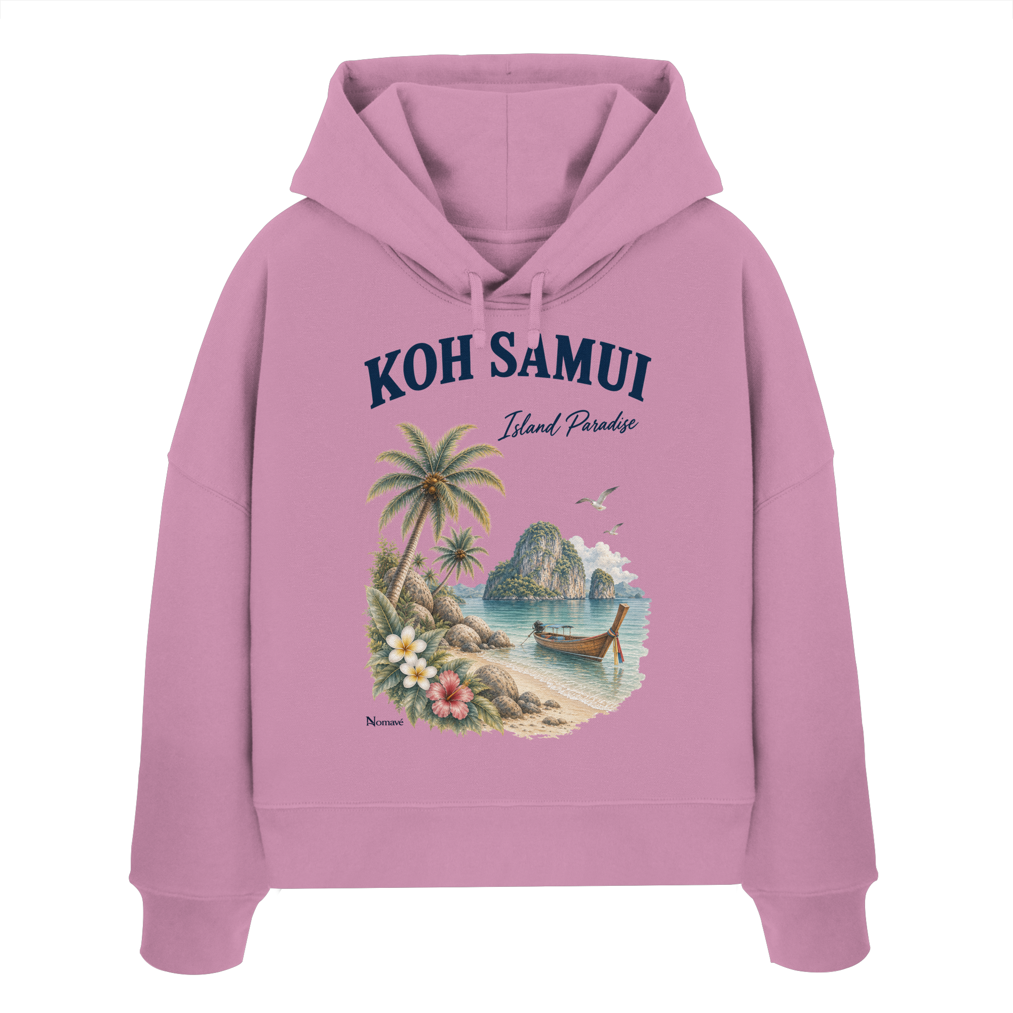 Koh Samui Thailand – Island Paradise – Tropical Vintage - Damen Bio Boxcut Oversize Hoodie