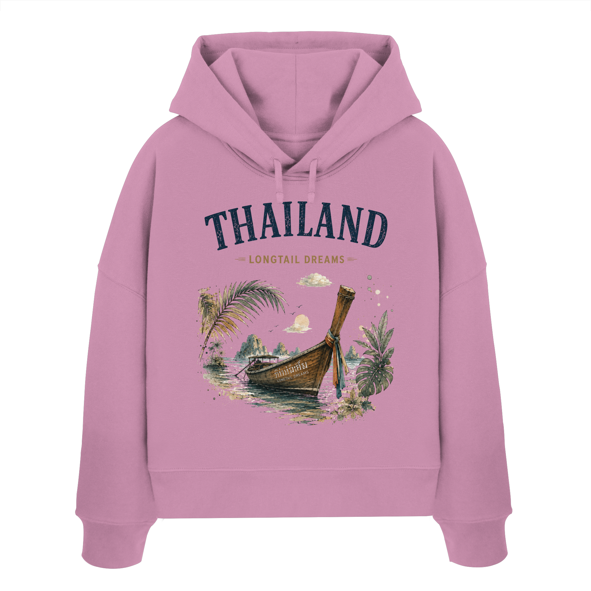 Thailand-Longtail-Dreams-Light-Edition - Womens Organic Boxcut Hoodie