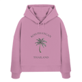 Koh Phangan – Minimal Palm | Thailand - Damen Bio Boxcut Hoodie